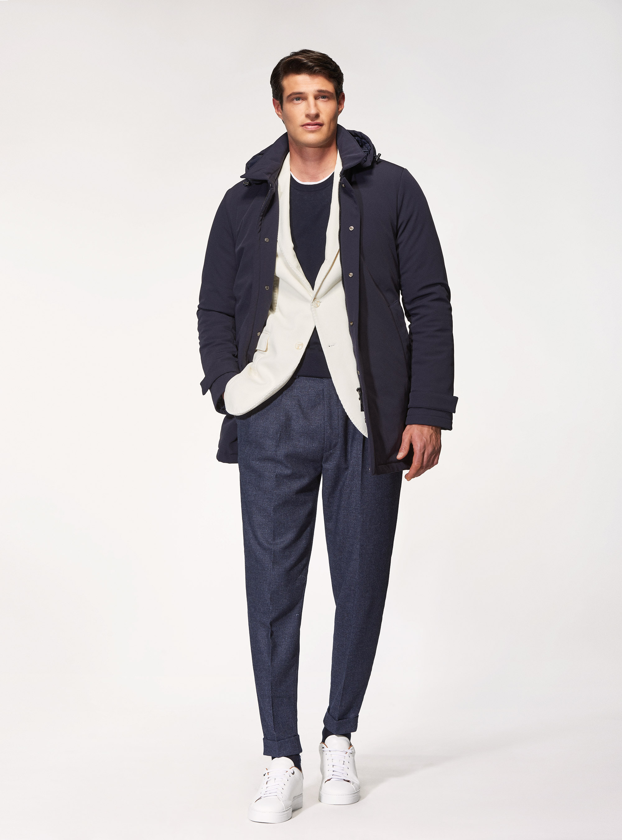 Technical jacket with Primaloft padding, NAVY BLUE