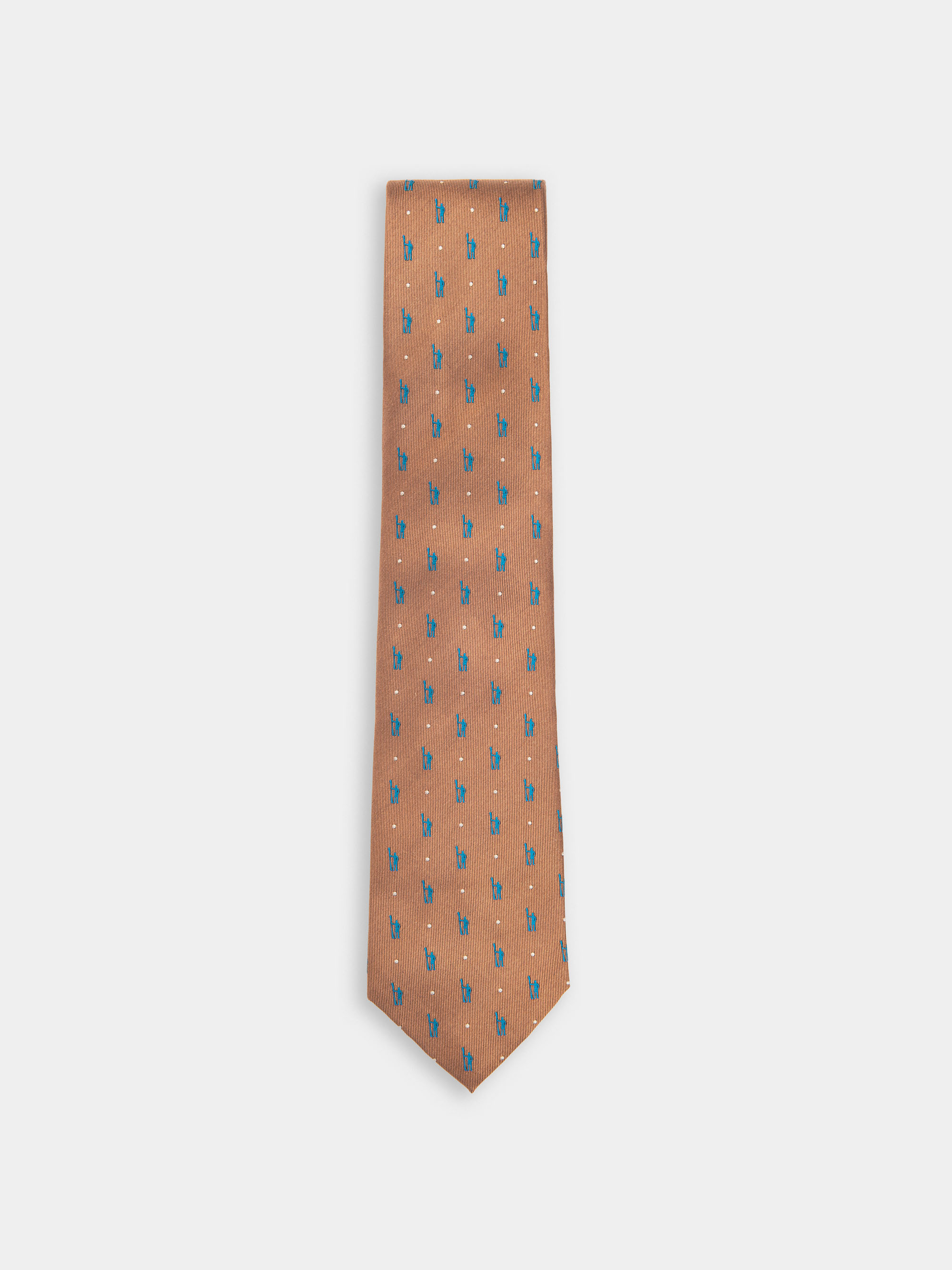 Silk tie with logo, MULTICOLOR