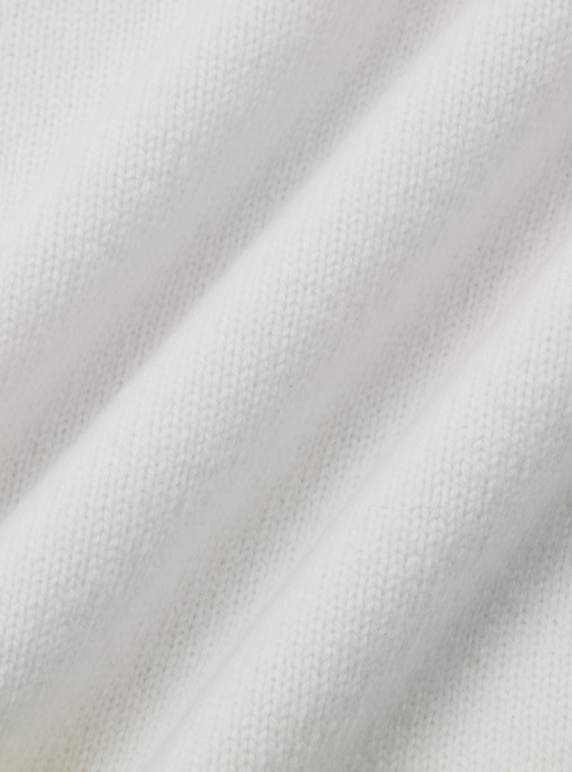 Merino wool turtleneck sweater, WHITE