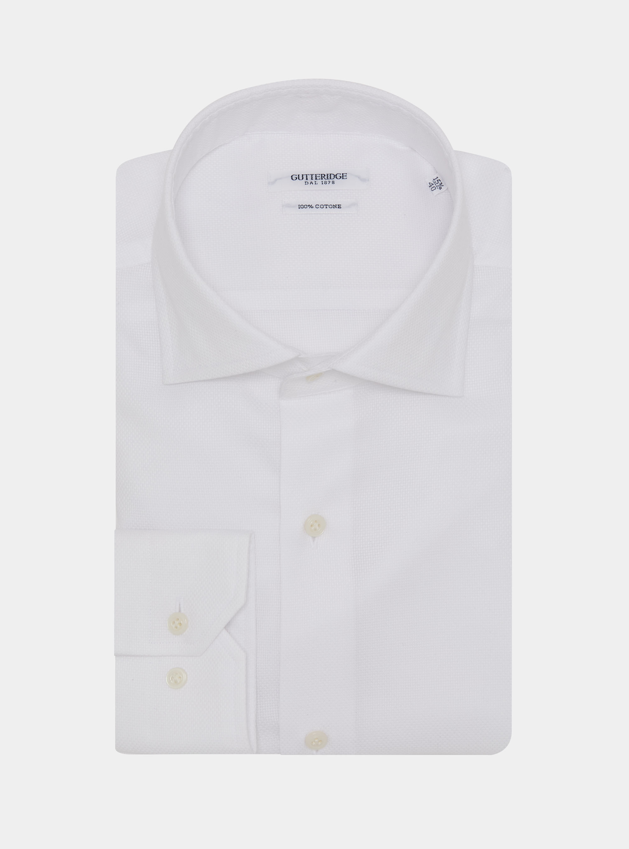 Textured cotton shirt, WHITE