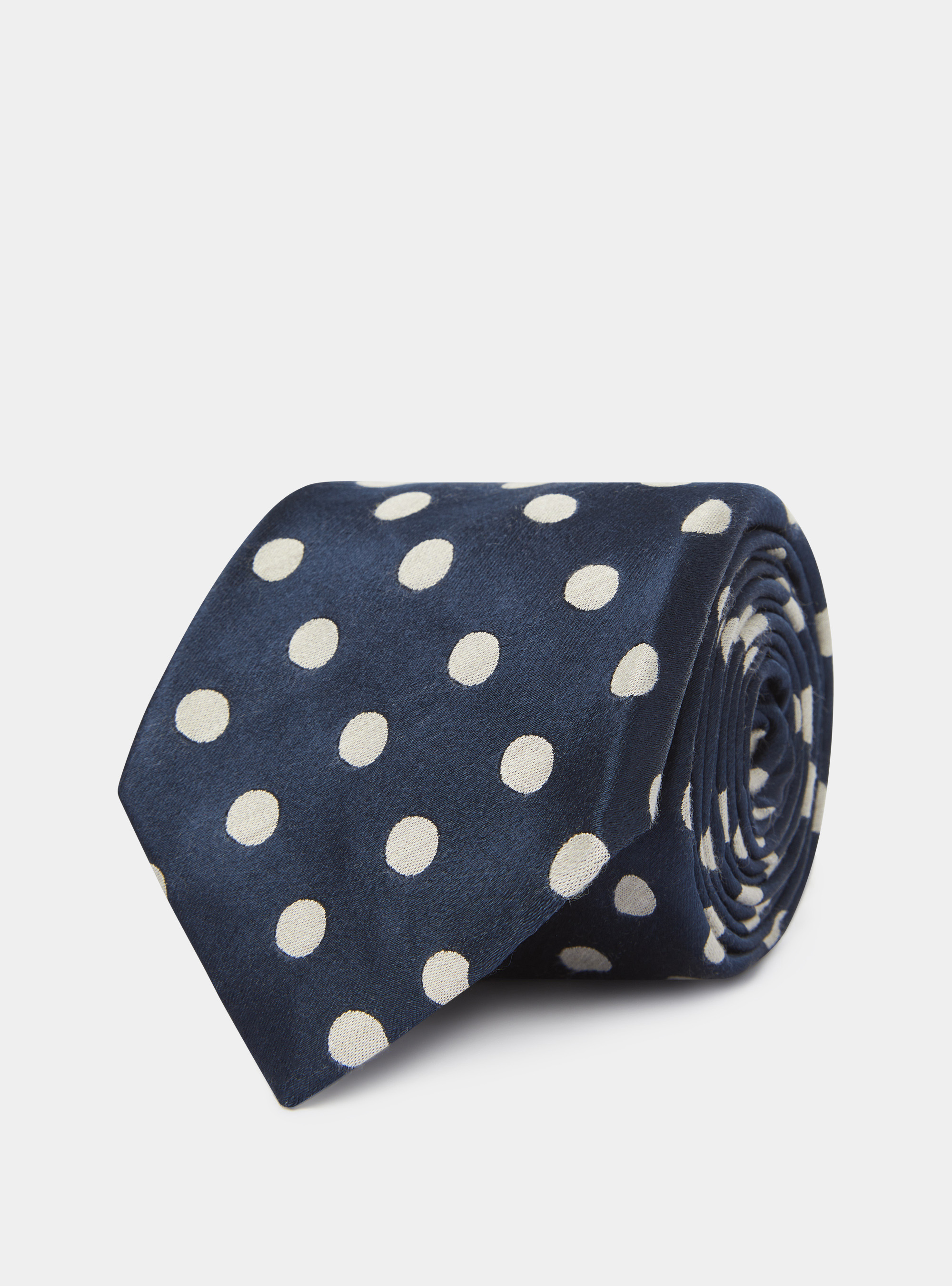 Cravatta in seta fantasia macro pois, BLU NAVY