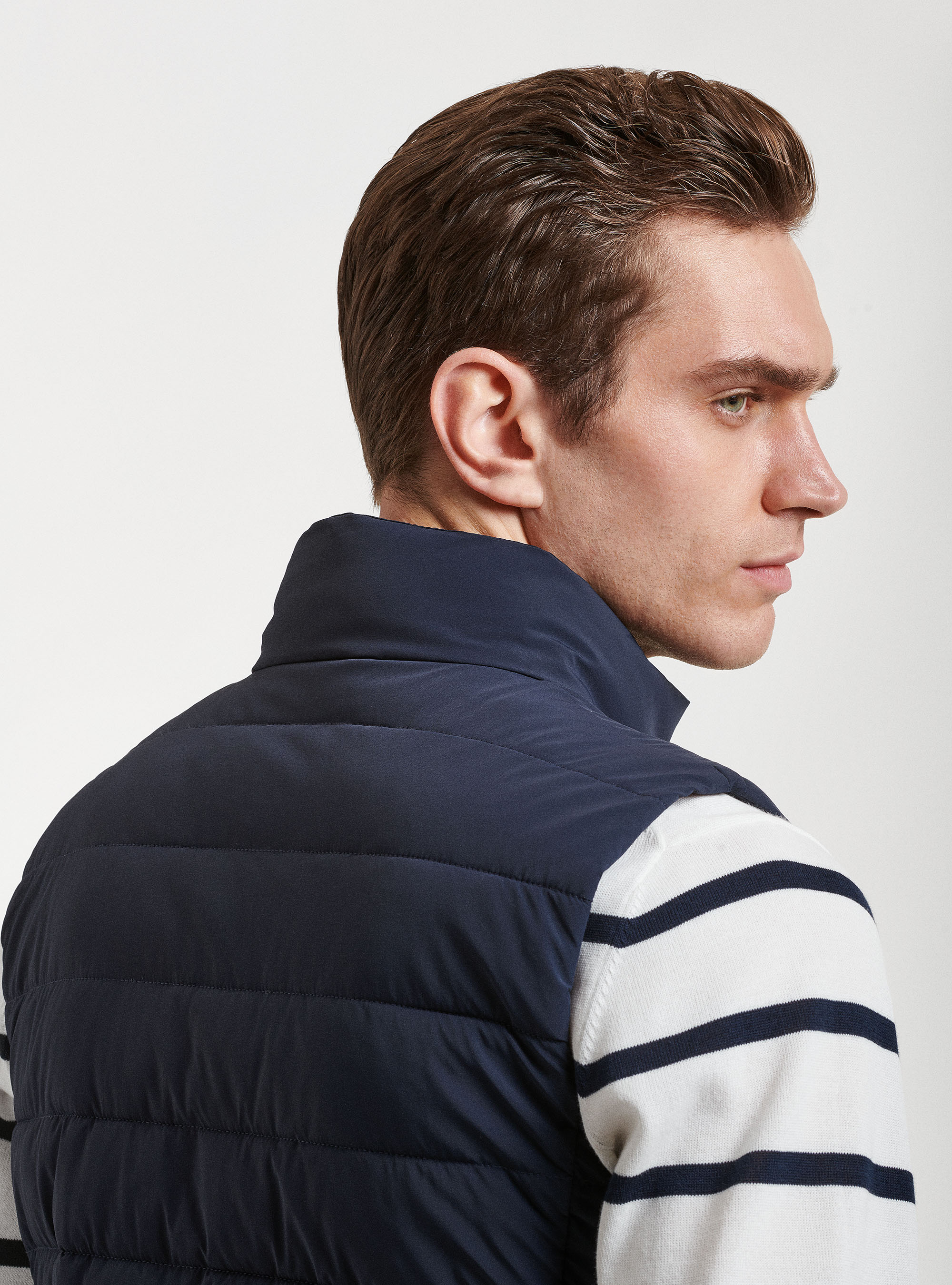 Quilted sleeve with recycled padding, NAVY BLUE