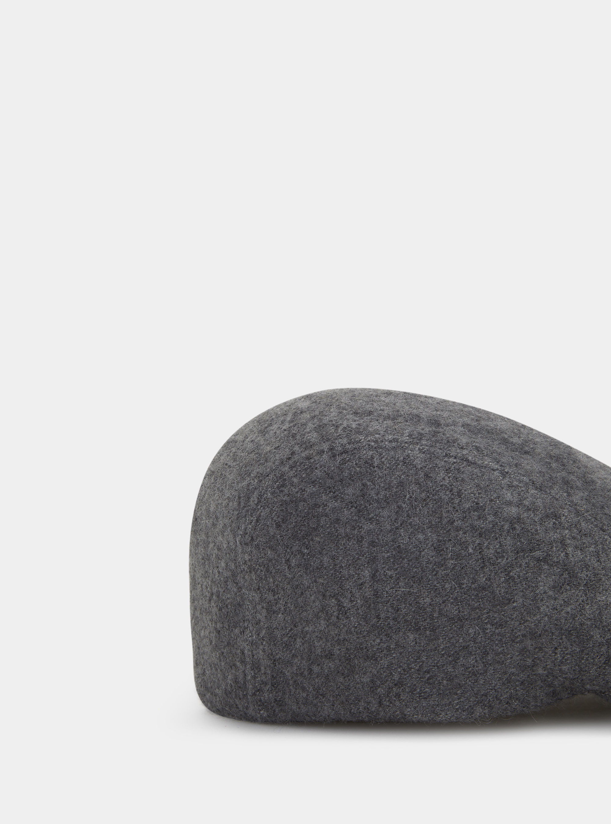 Coppola in pura lana vergine e cashmere, ASFALTO
