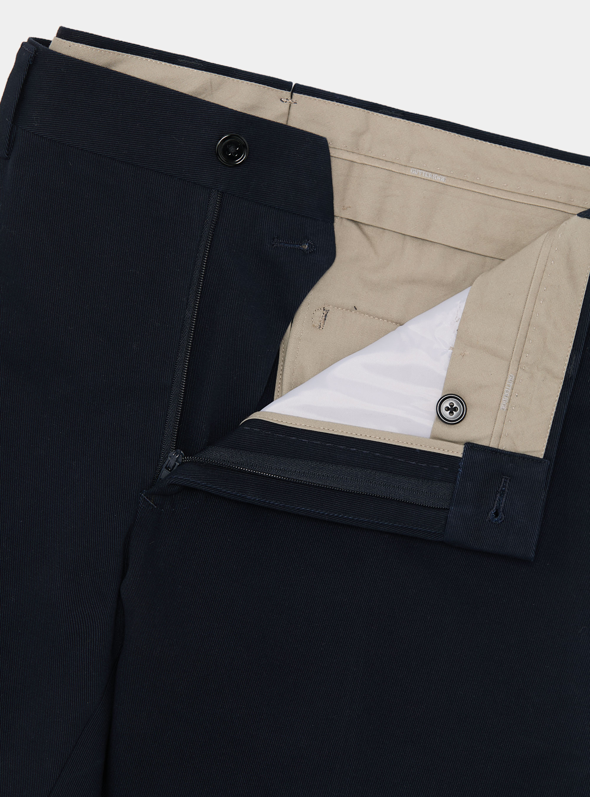 Pantaloni in cotone smerigliato, BLU NAVY