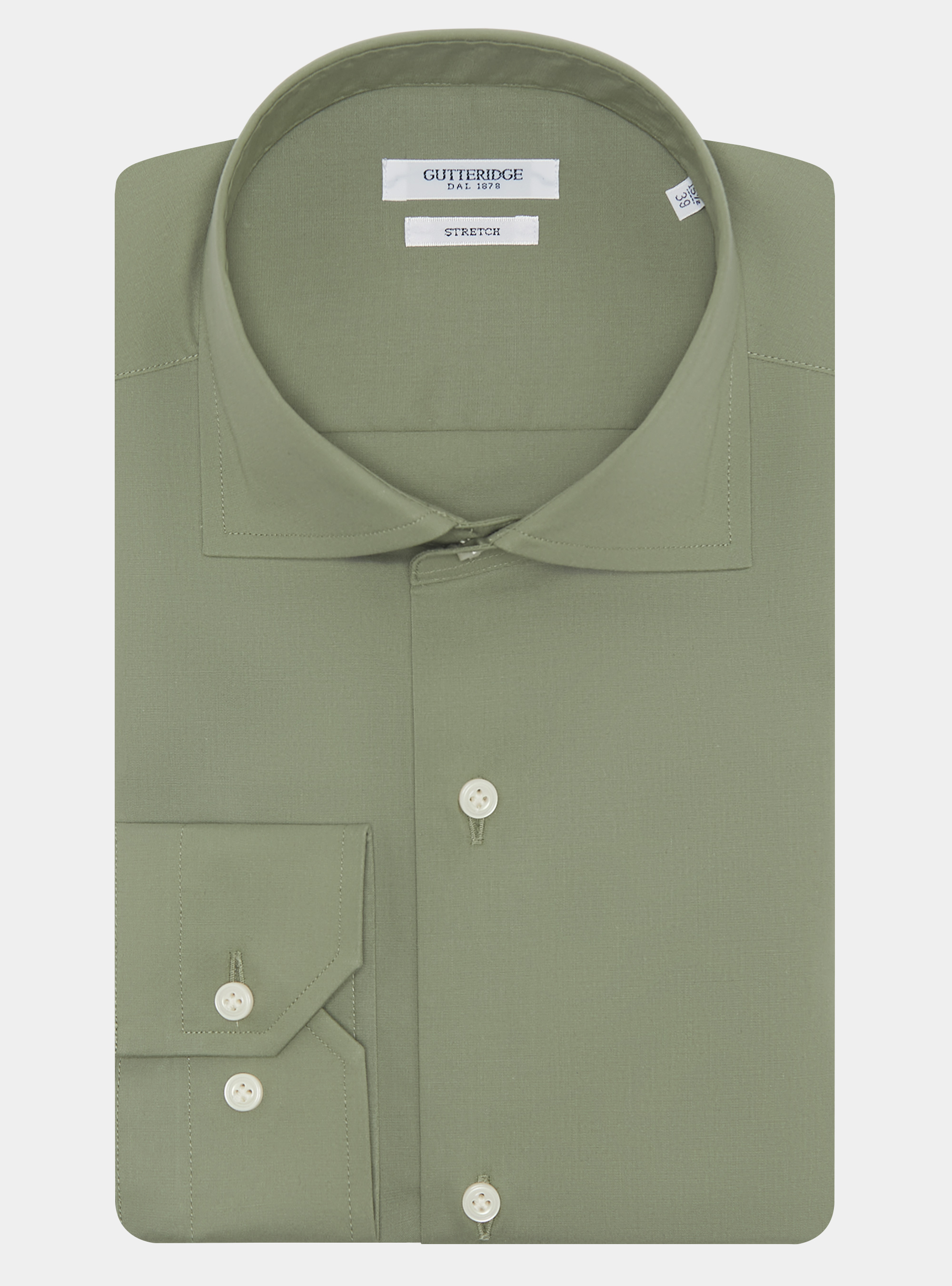 Camicia in popeline stretch, SALVIA 0602C