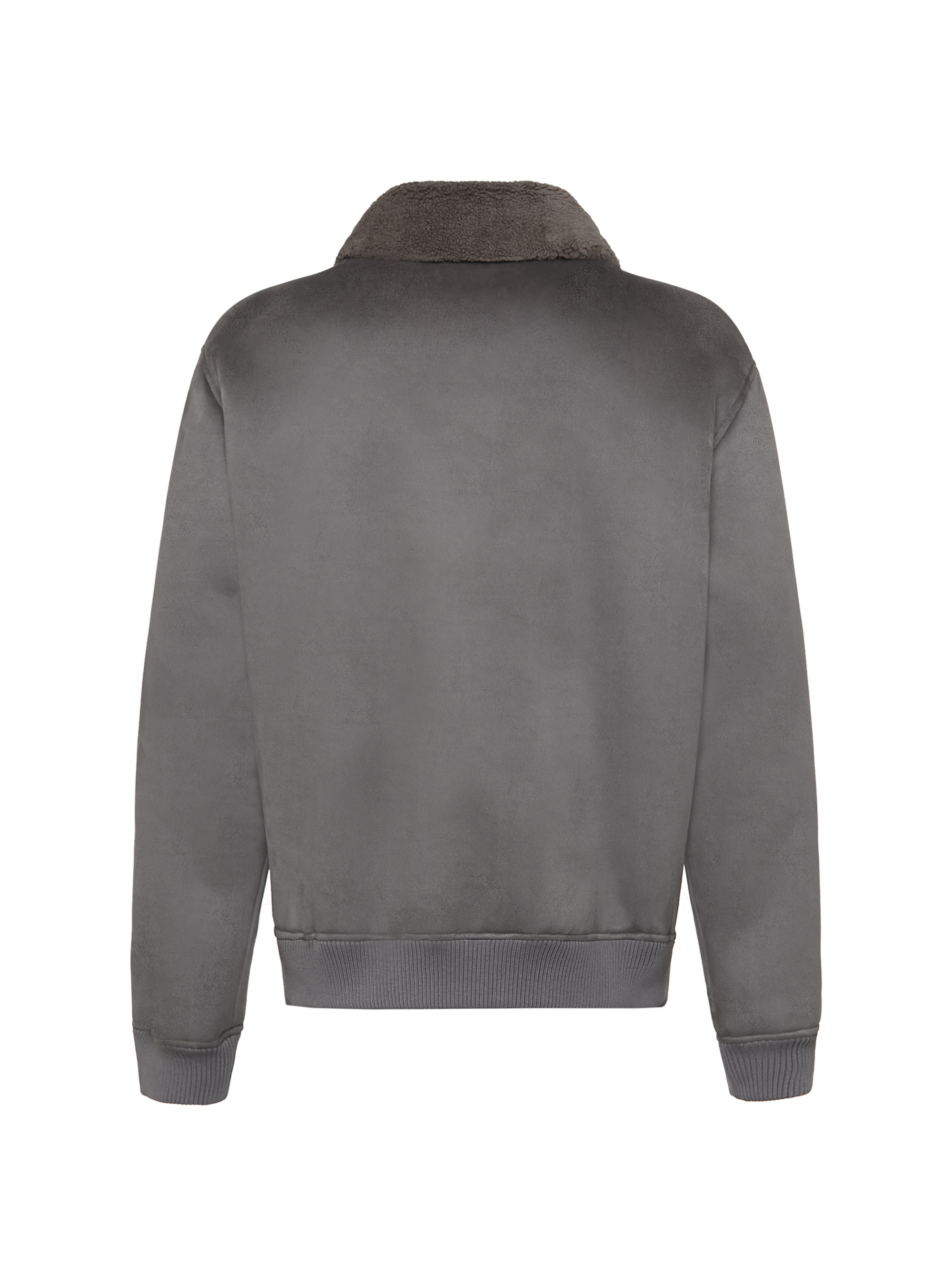 Montone effetto suede, GRIGIO CHIARO