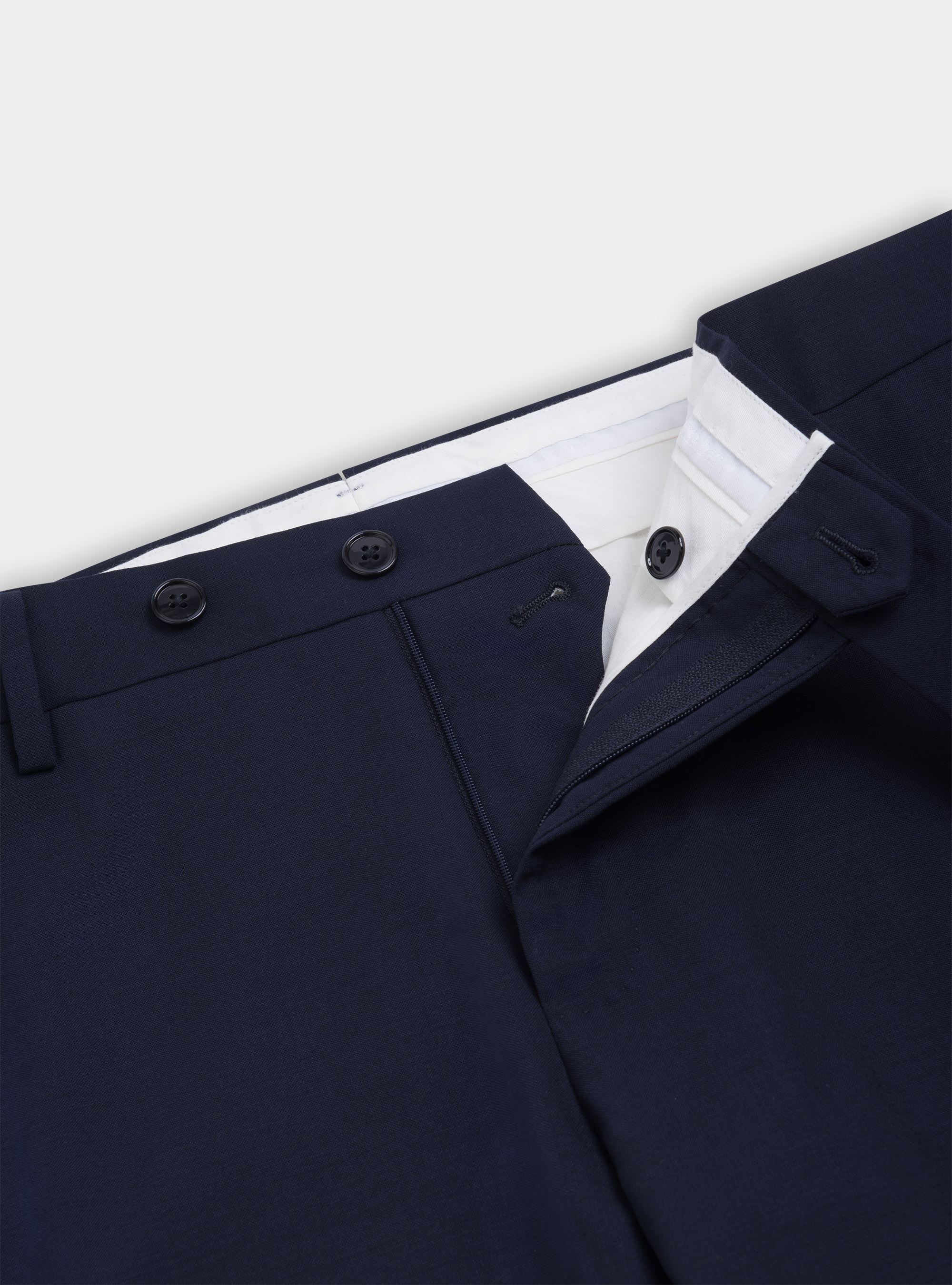 Pantaloni per abito in fresco lana, BLU NAVY