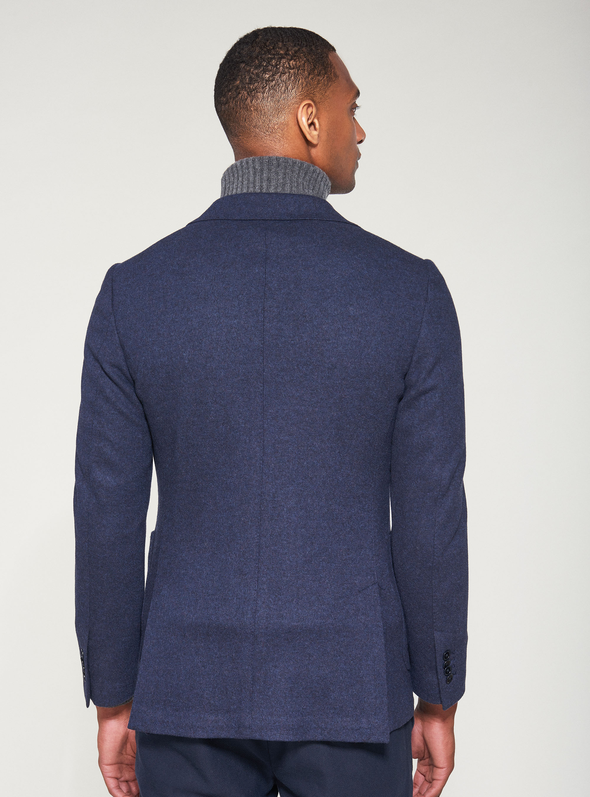 Giacca in lana sfoderata, BLU NAVY