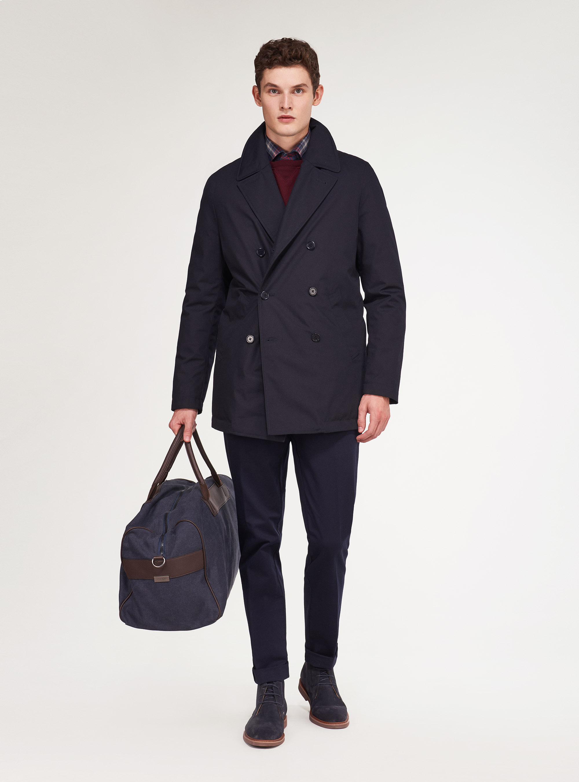 Double-breasted padded jacket