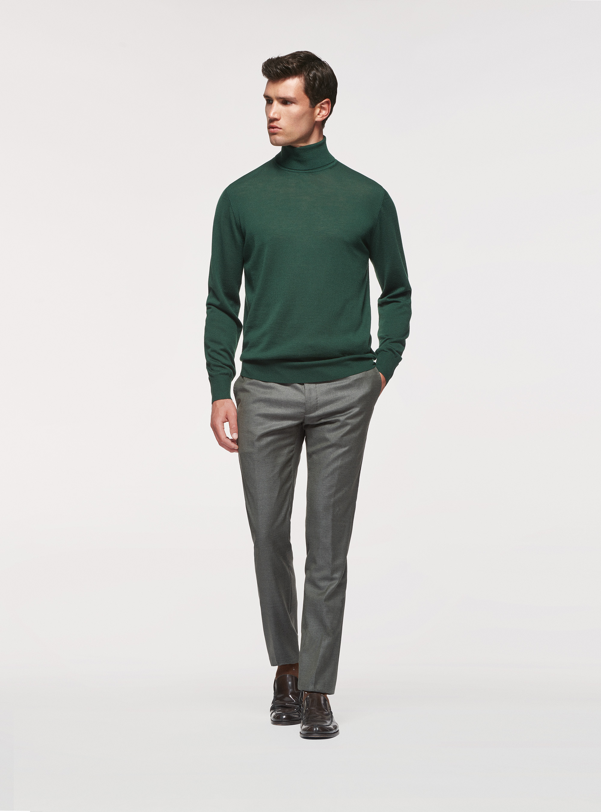 Dolcevita in pura lana merino, VERDE