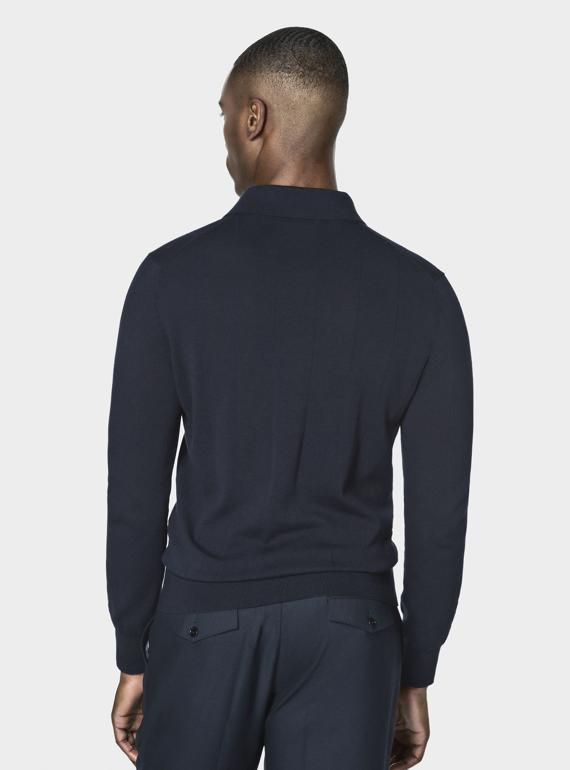 トップス ANATOMICA 18SS Knit Polo-Navy/3 ANATOMICA 18SS Knit Polo - Navy / Size 3