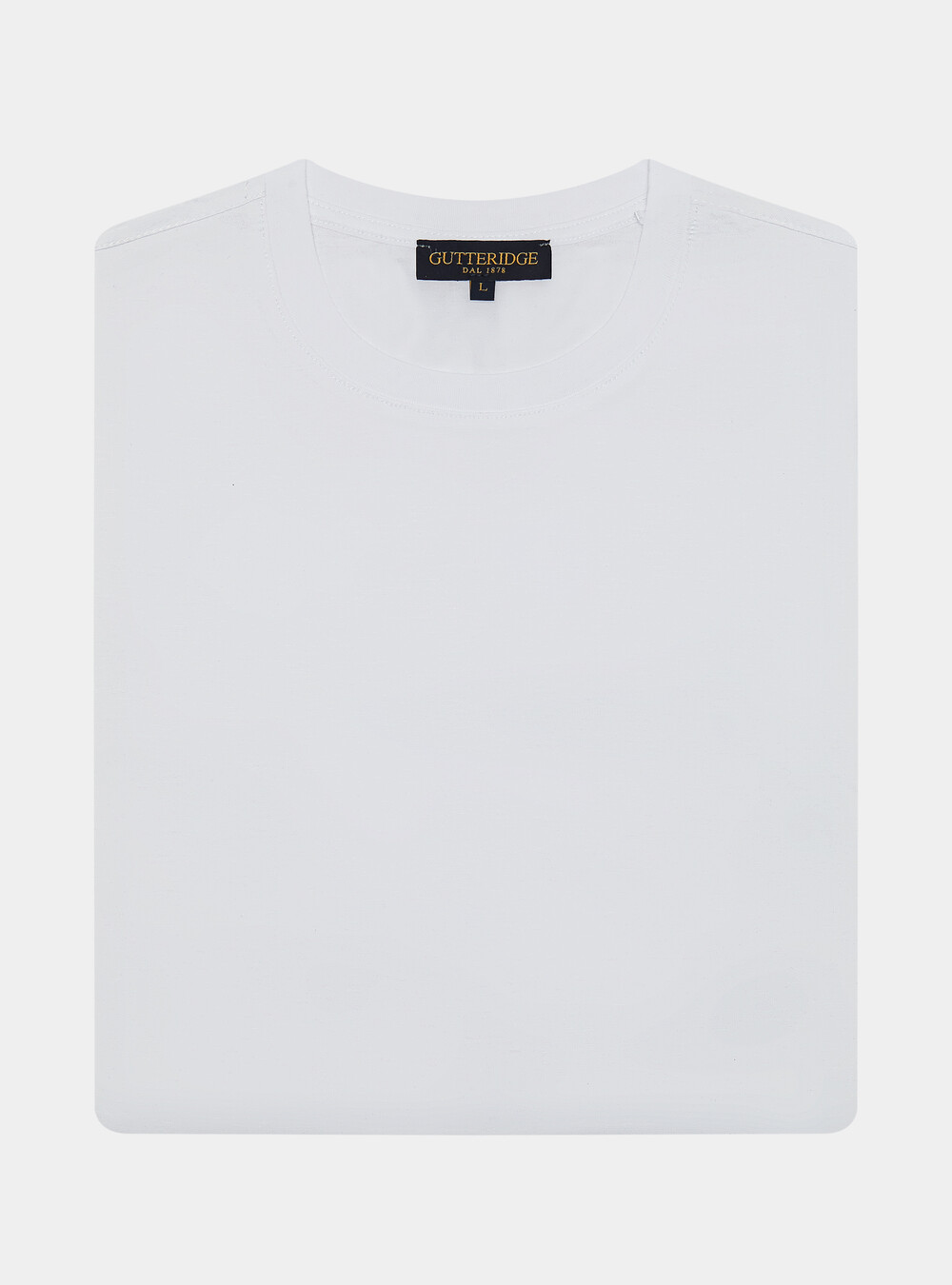 Camiseta de media manga de hilo Lisle, BLANCO