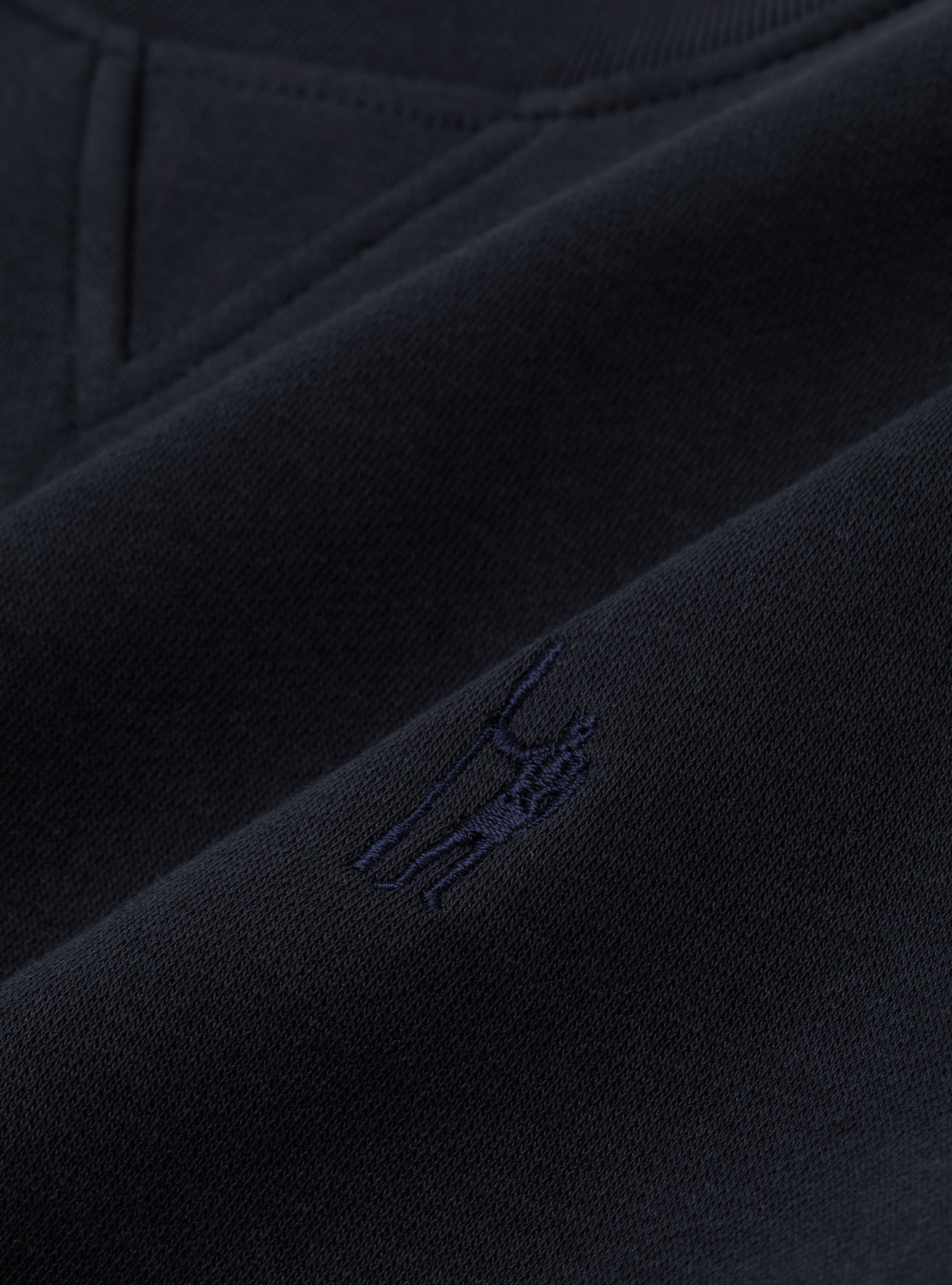 Crew-neck sweatshirt with embroidery, NAVY BLUE