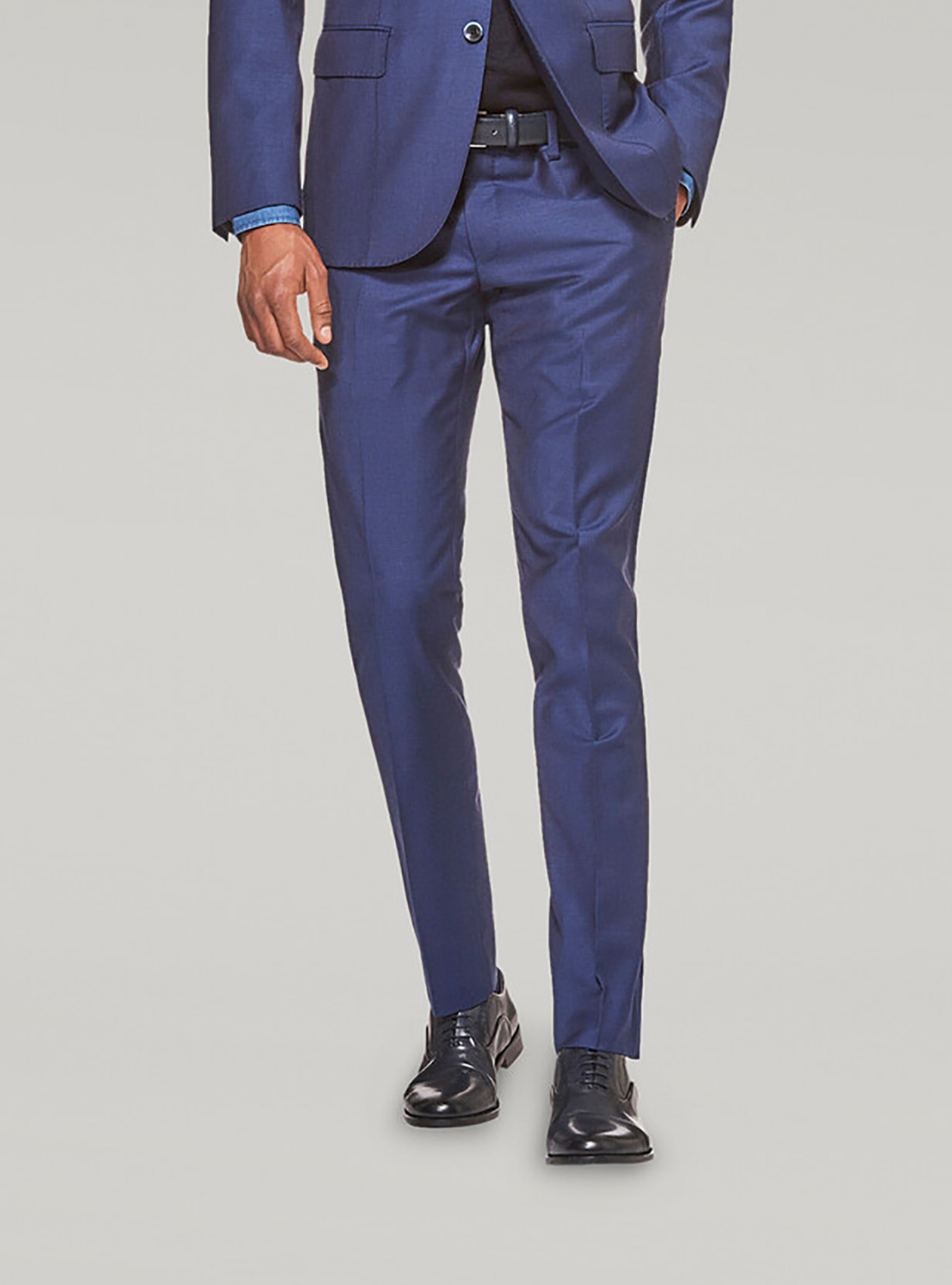 120's Superfine Wool Suit Trousers, BASALT