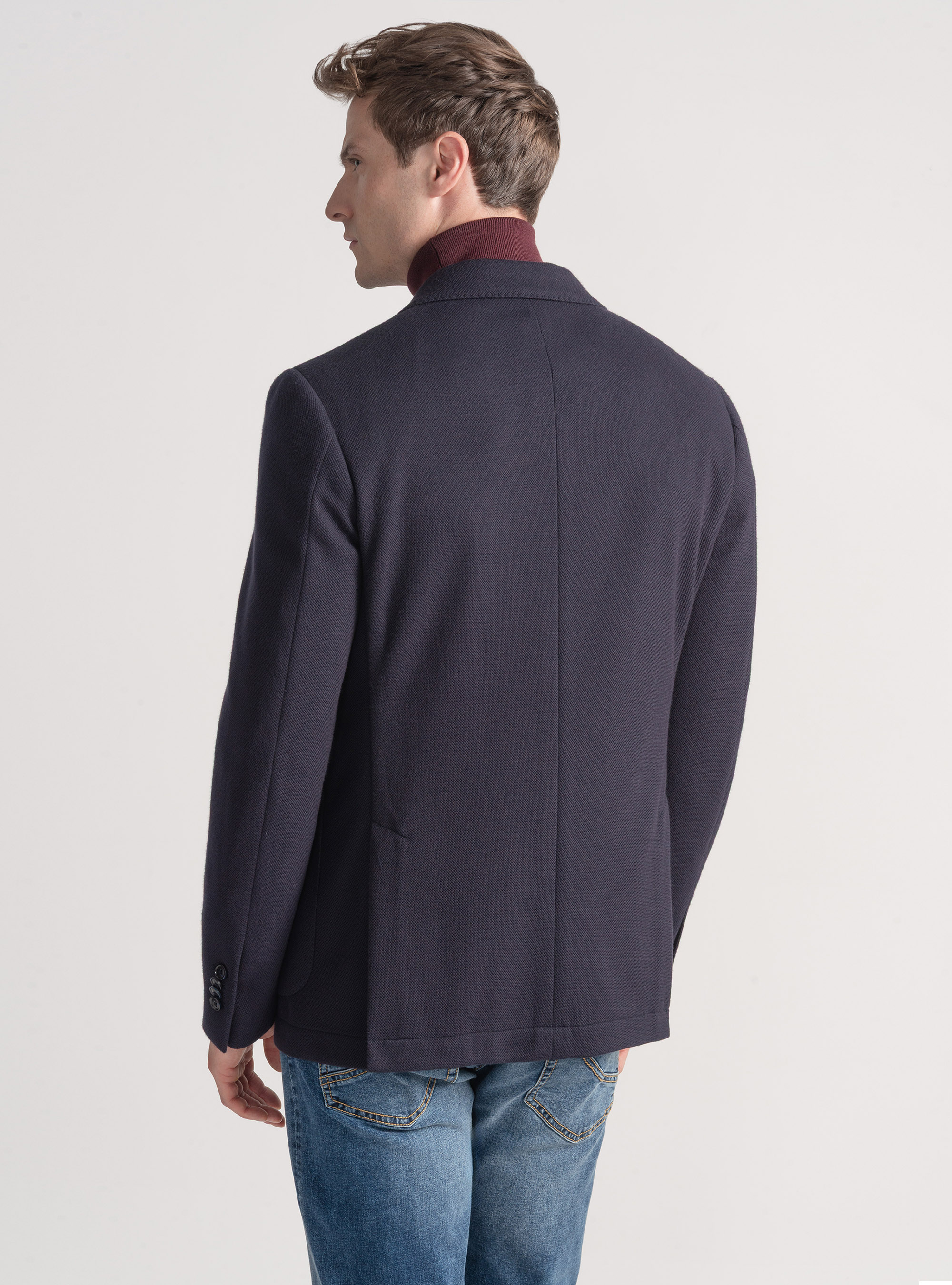 Americana de jersey, AZUL MARINO