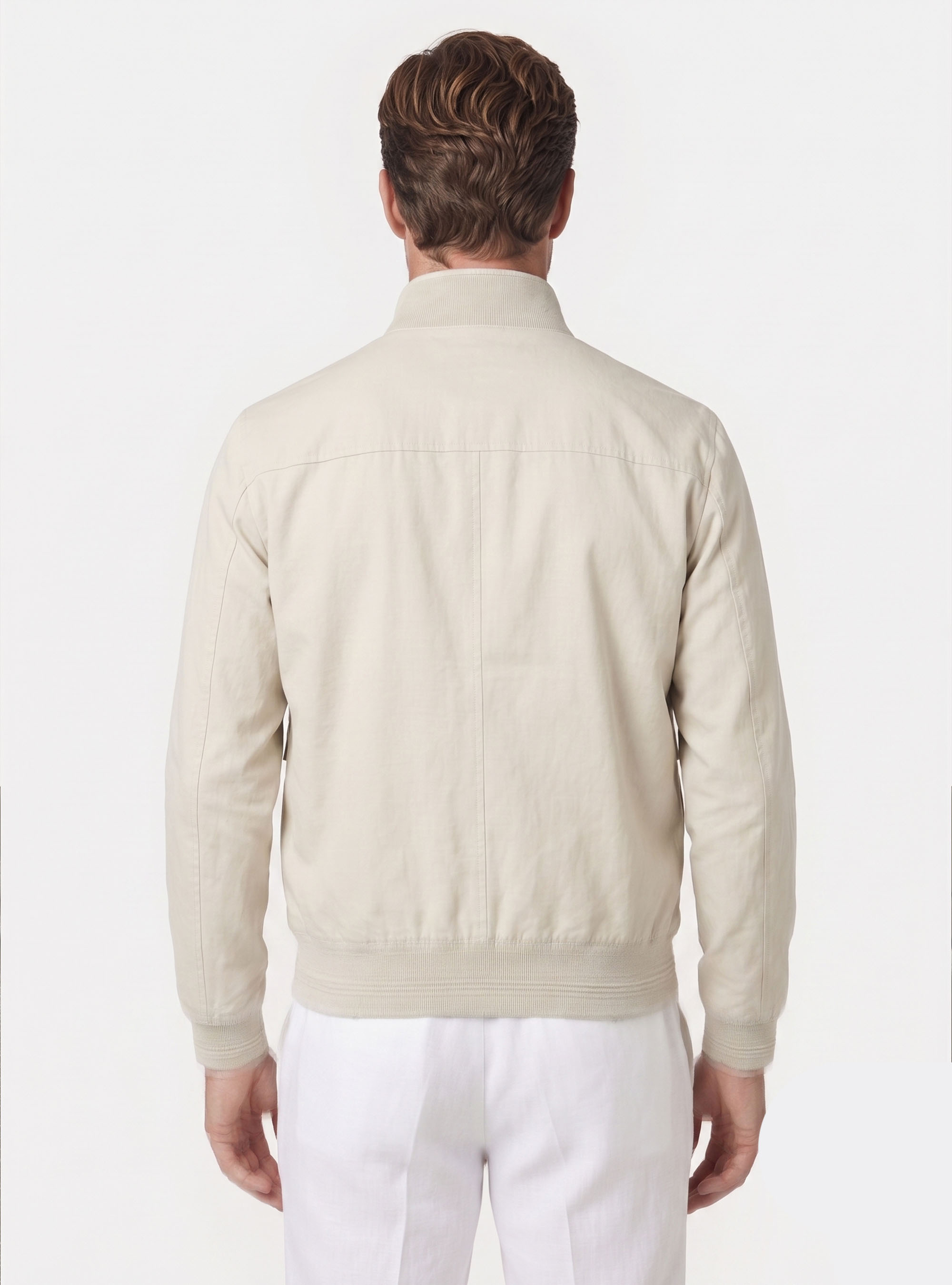 Bomber effetto scamosciato, ECRU