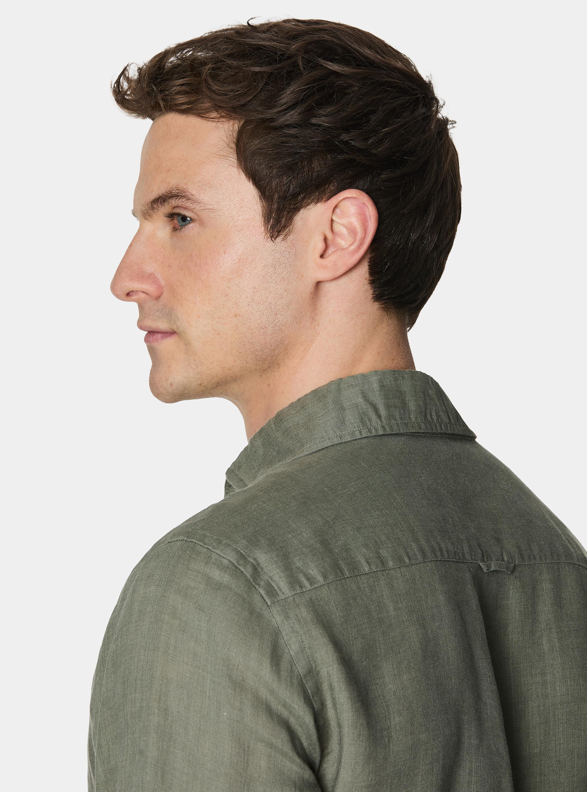 Pure linen shirt, SALVIA 0602C