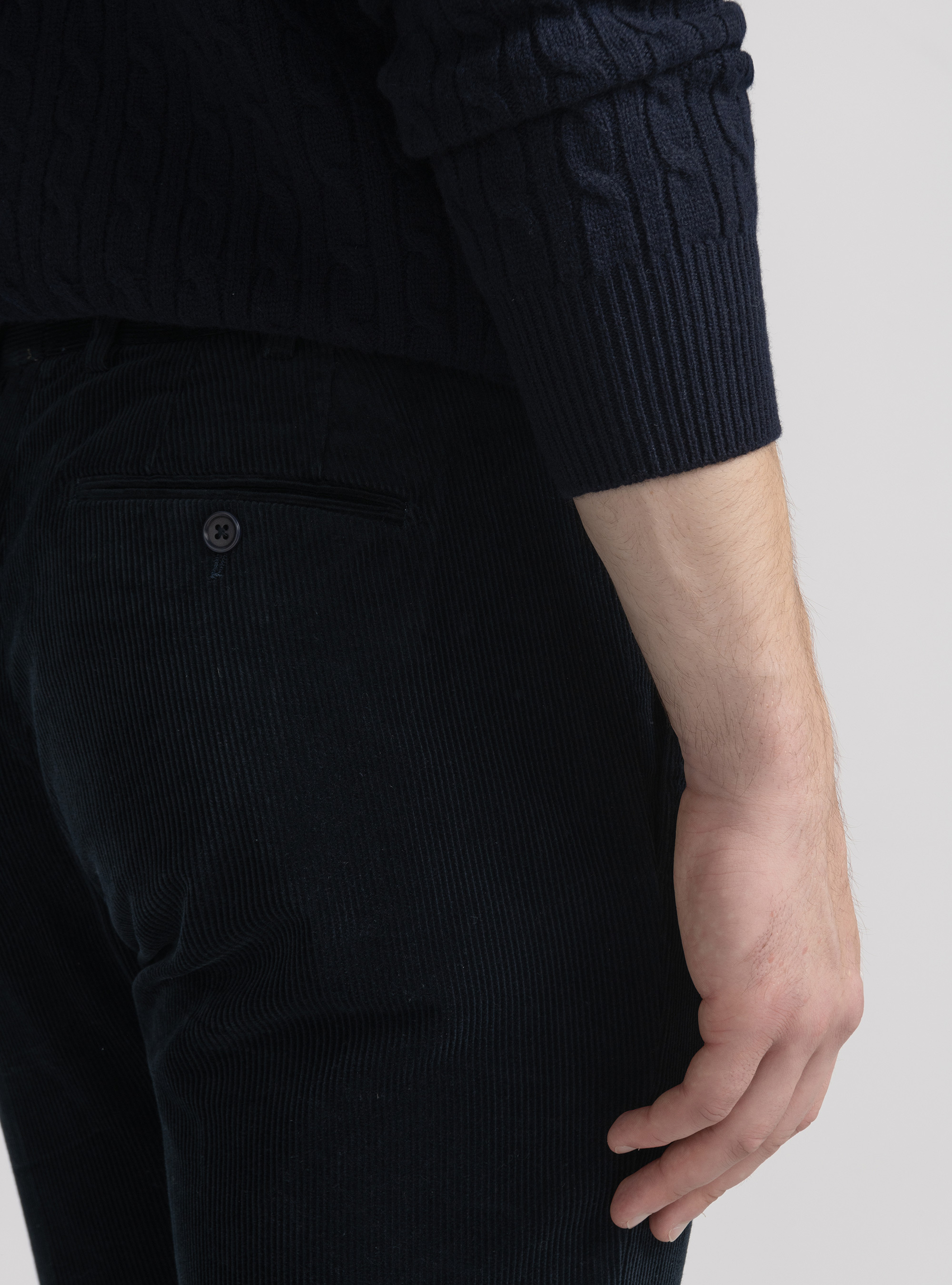 Pantaloni in velluto, BLU NAVY