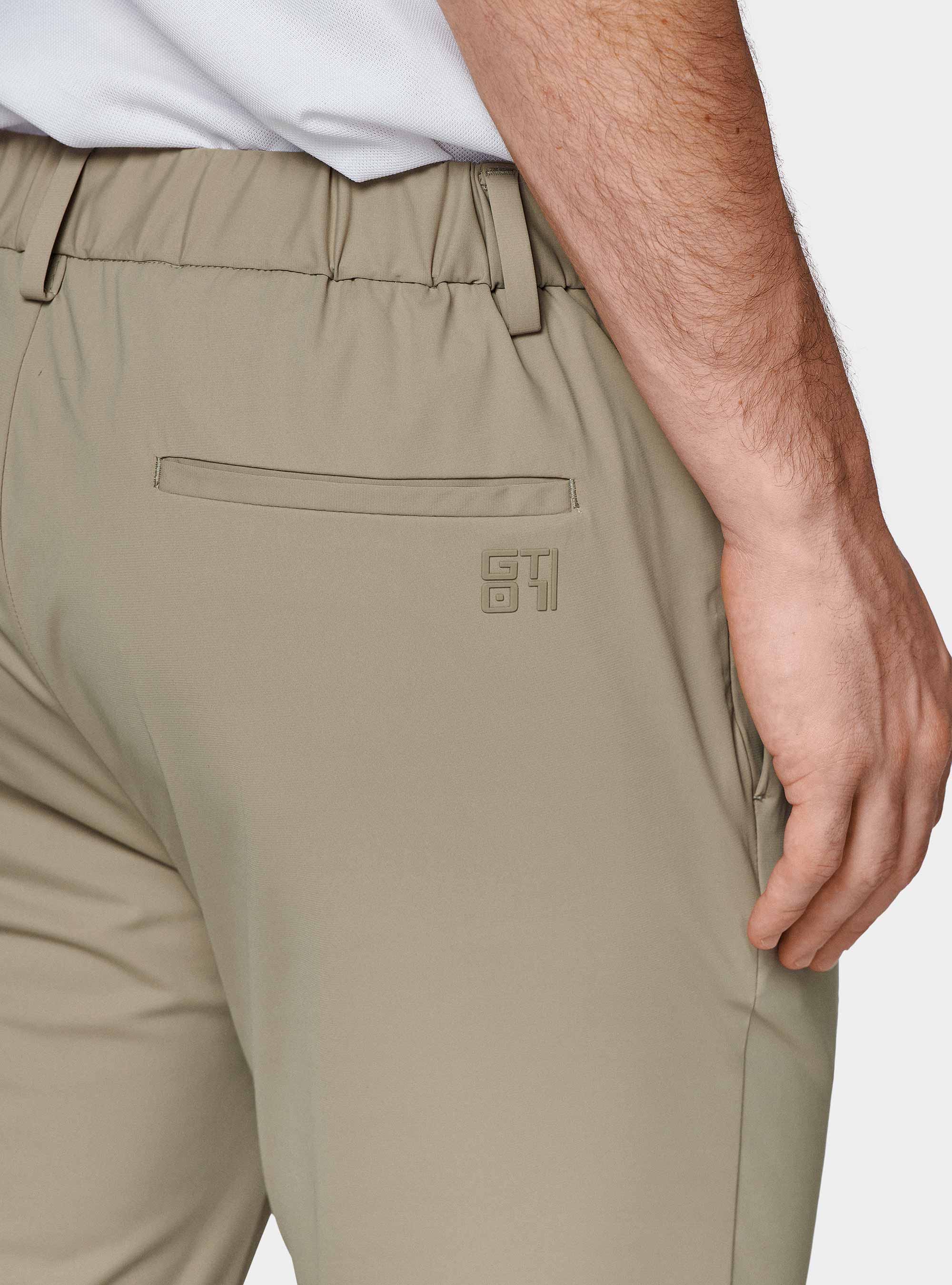 GT01 trousers in stretch jersey, MUD