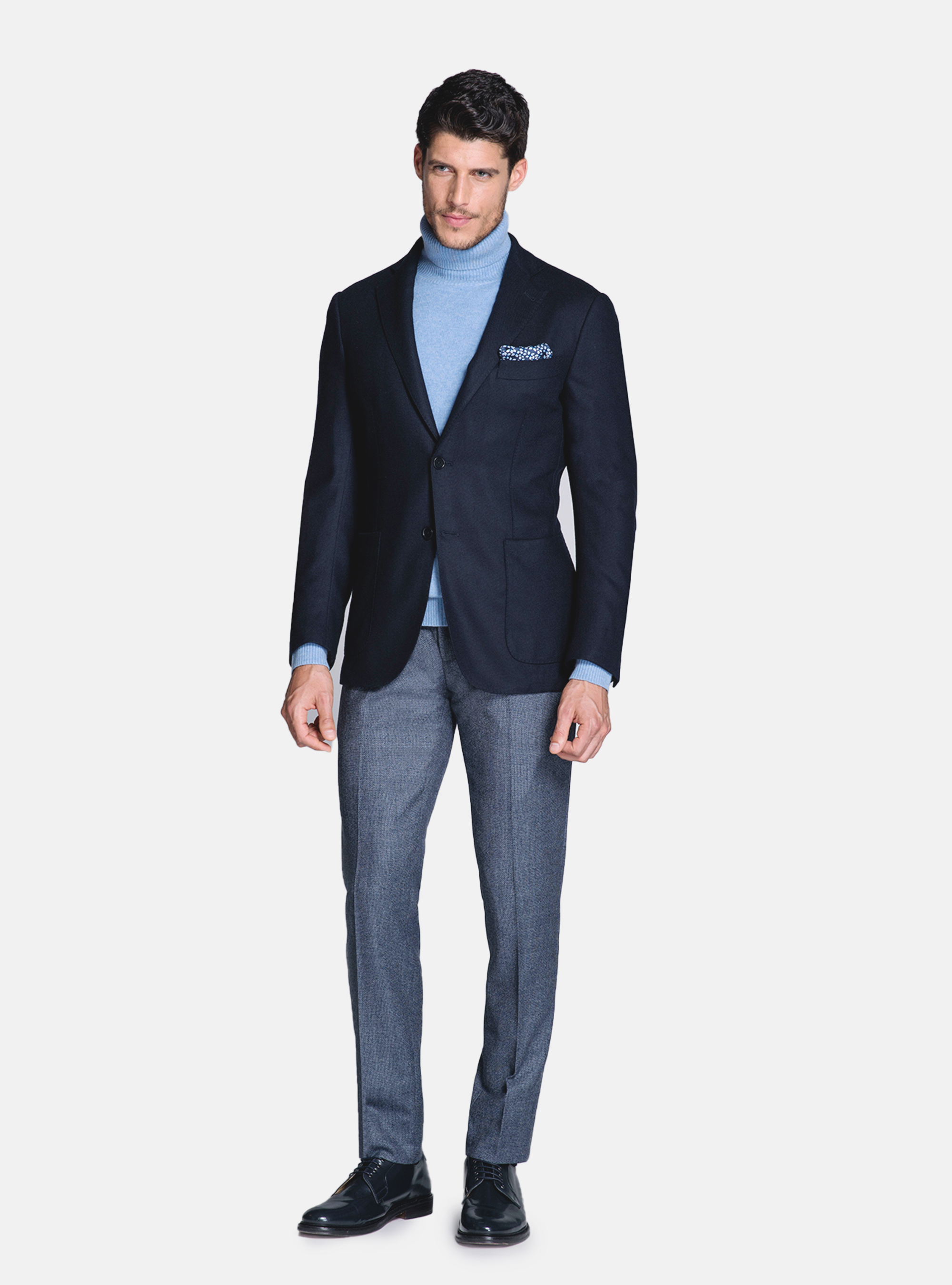 100% cashmere blazer, NAVY BLUE