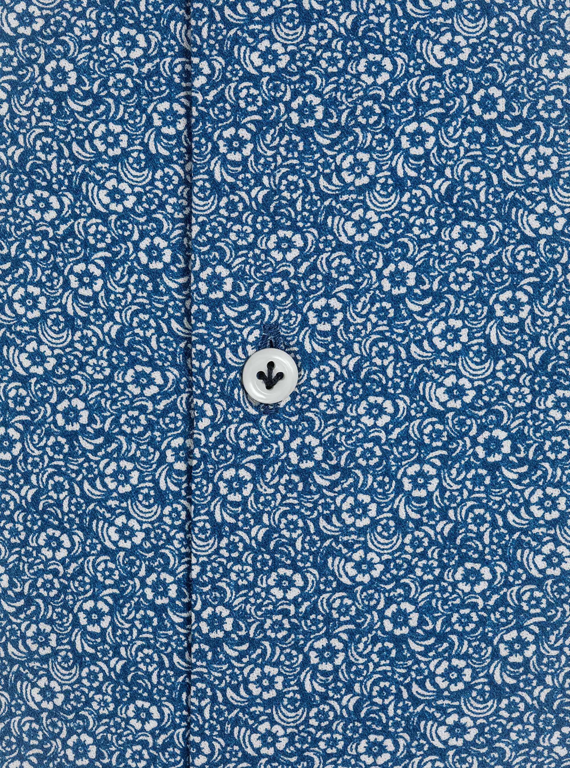 Printed flannel shirt, BLUE