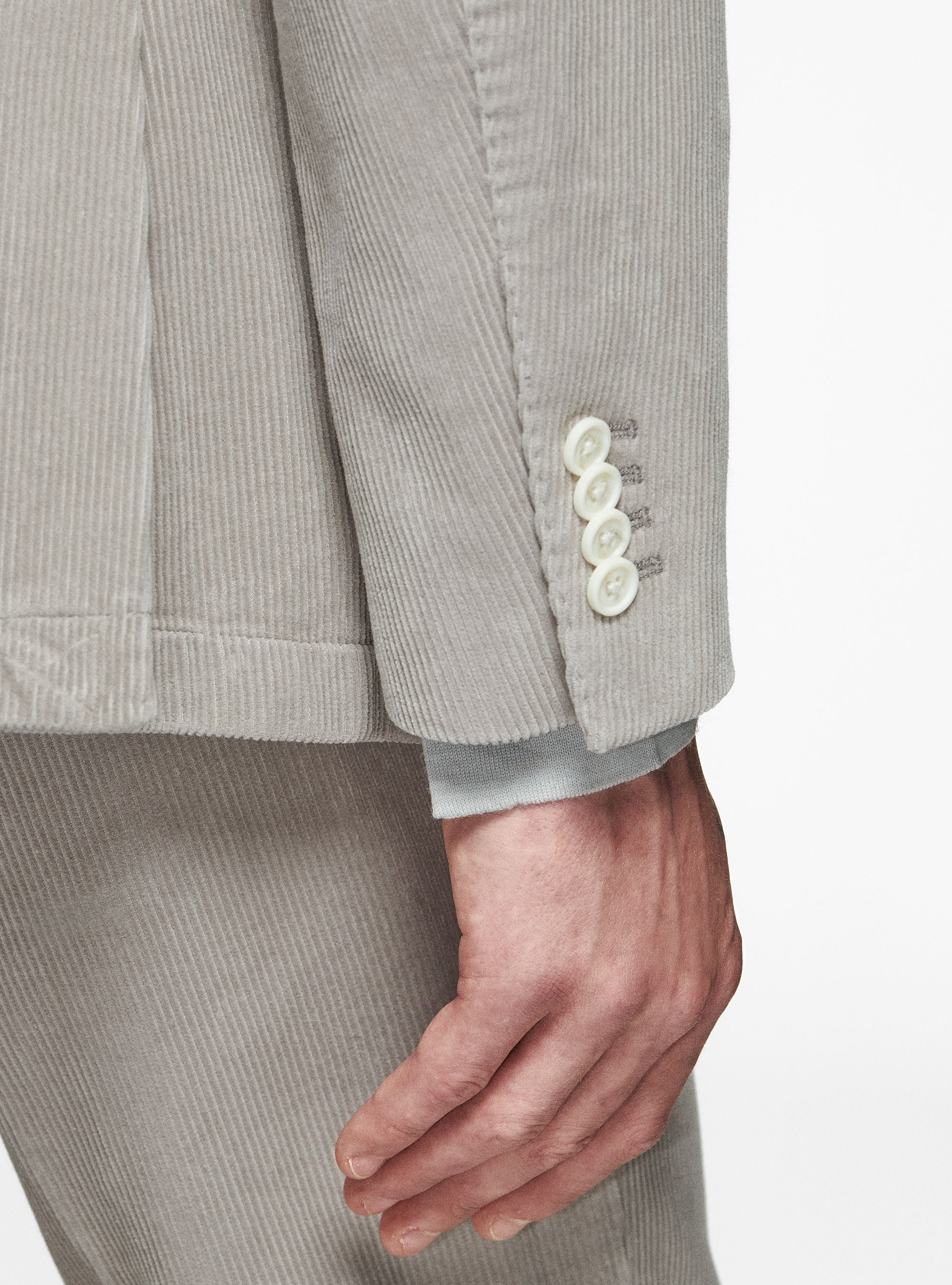 Giacca in velluto, GRIGIO CHIARO 0256C