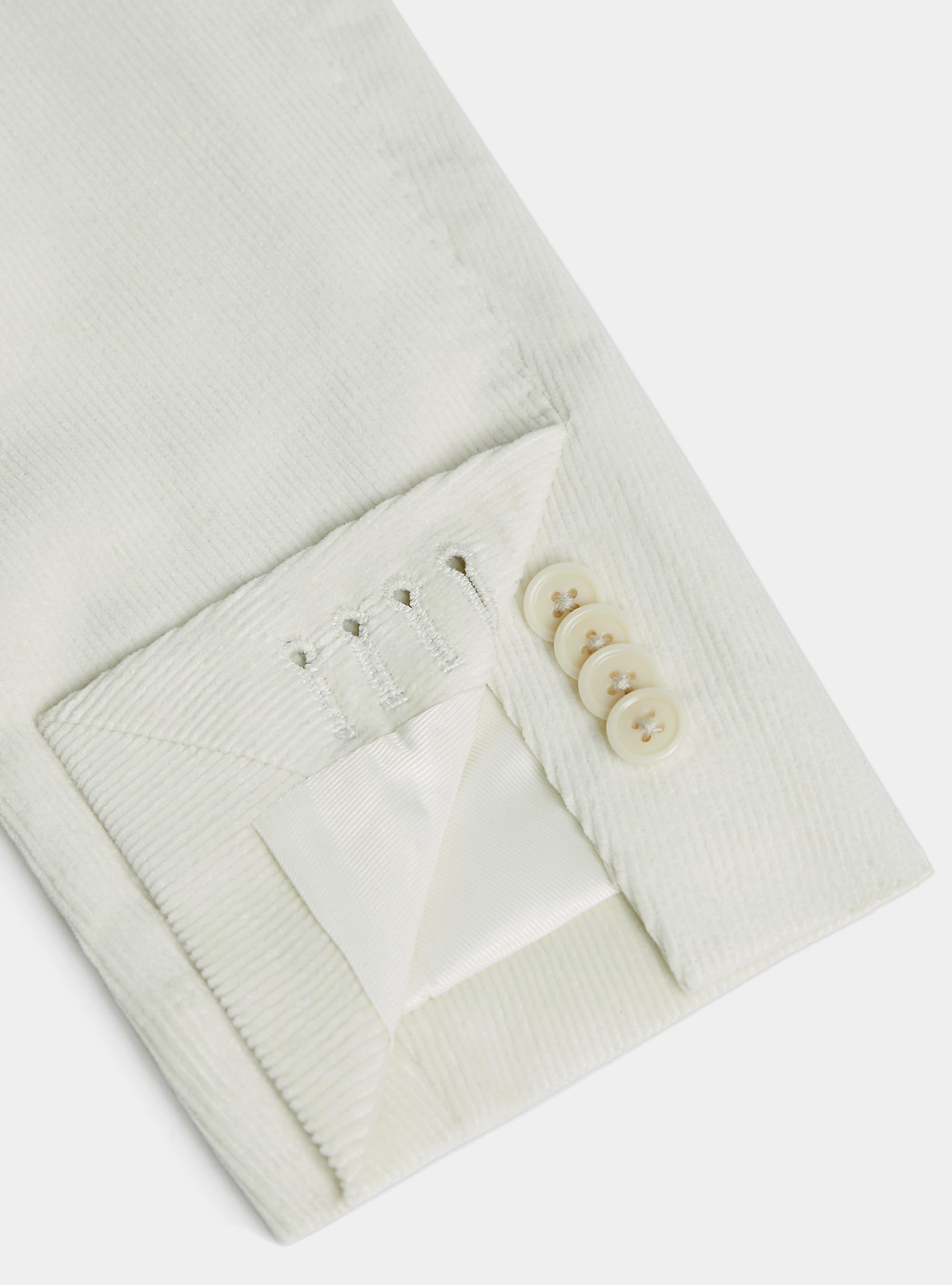 Giacca doppiopetto in velluto di Duca Visconti di Modrone, PANNA