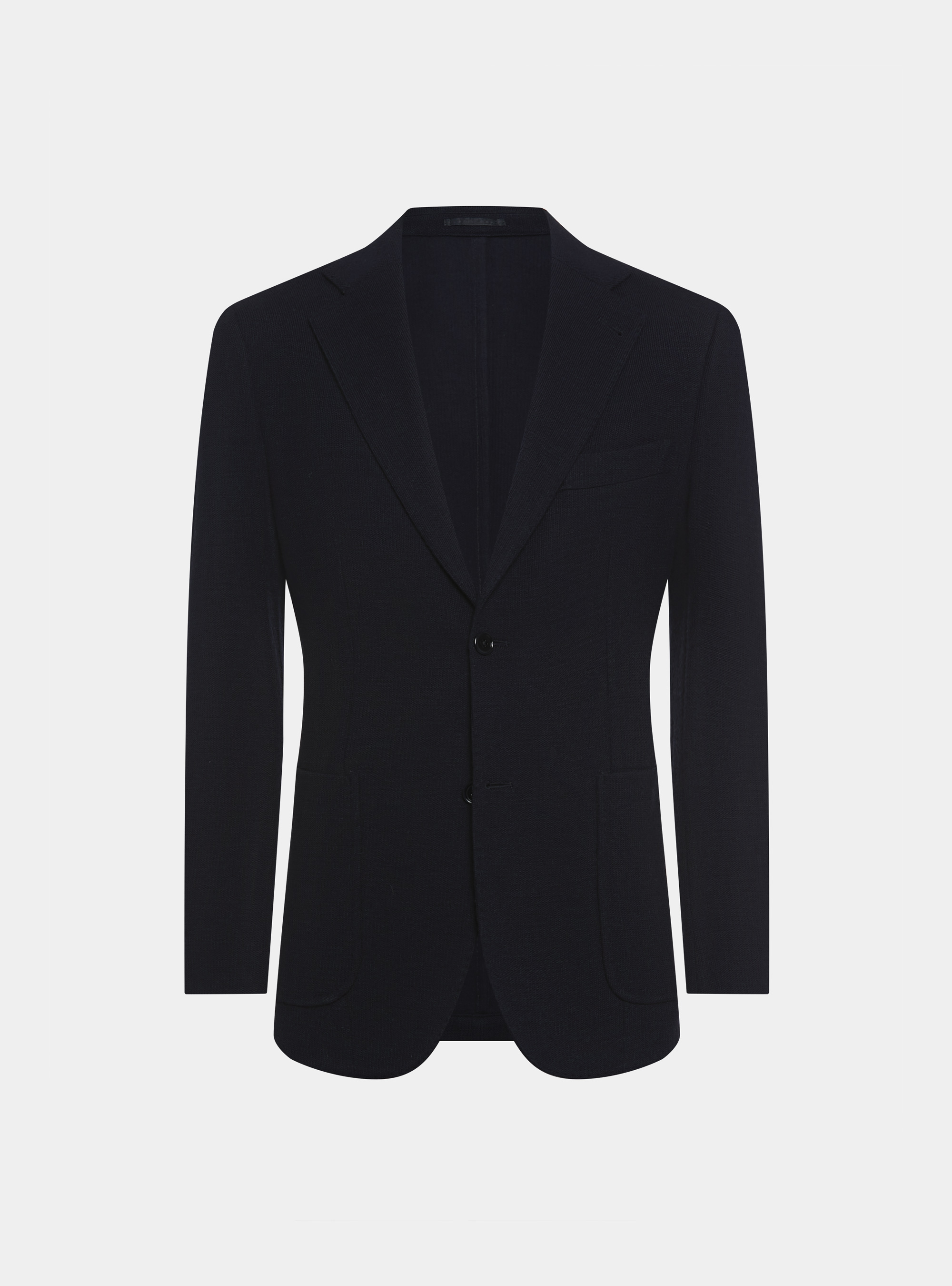 Giacca sfoderata in jersey di lana e cotone, BLU NAVY