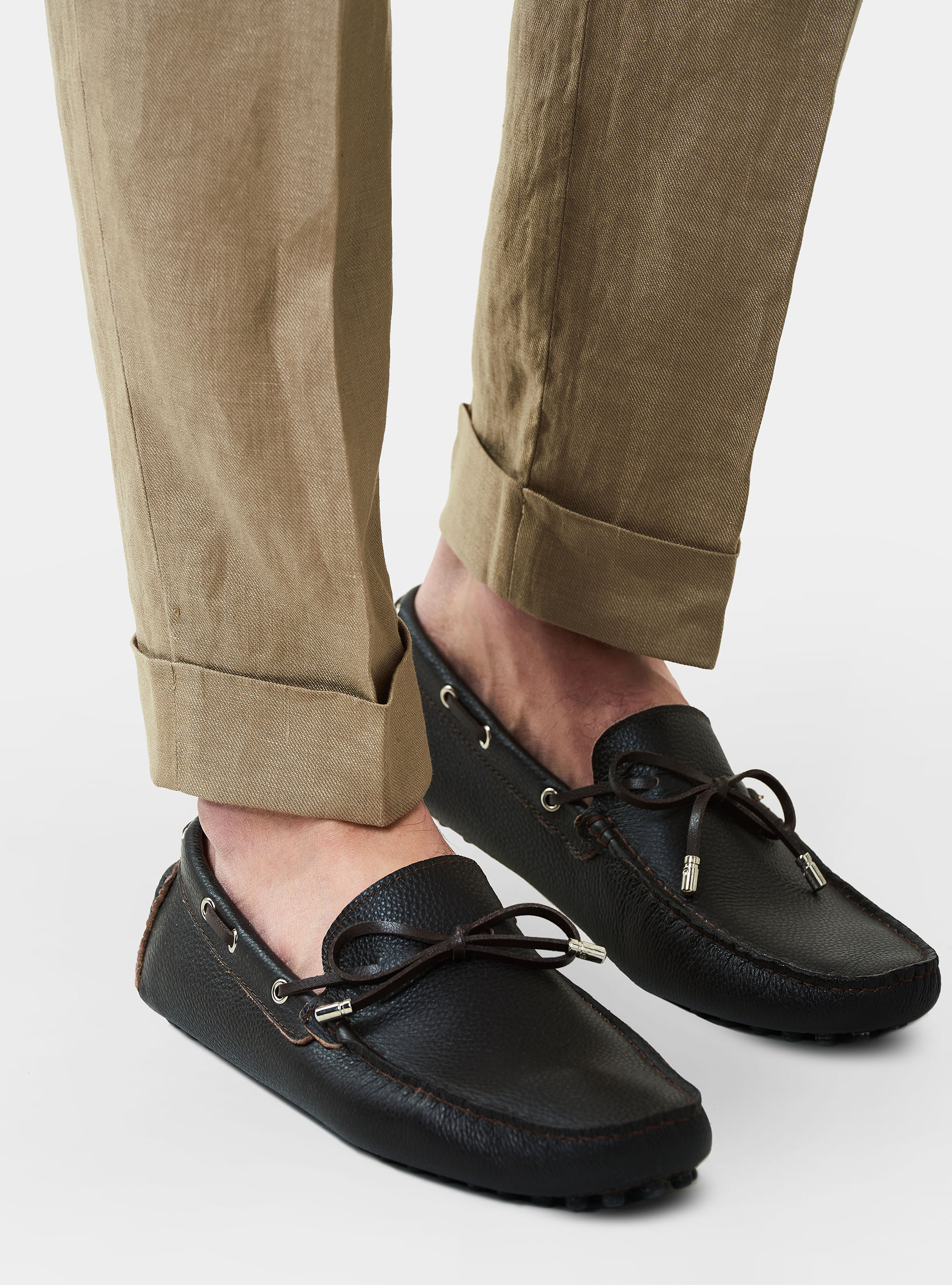 Pantalones de lino con doble pinza, BARRO