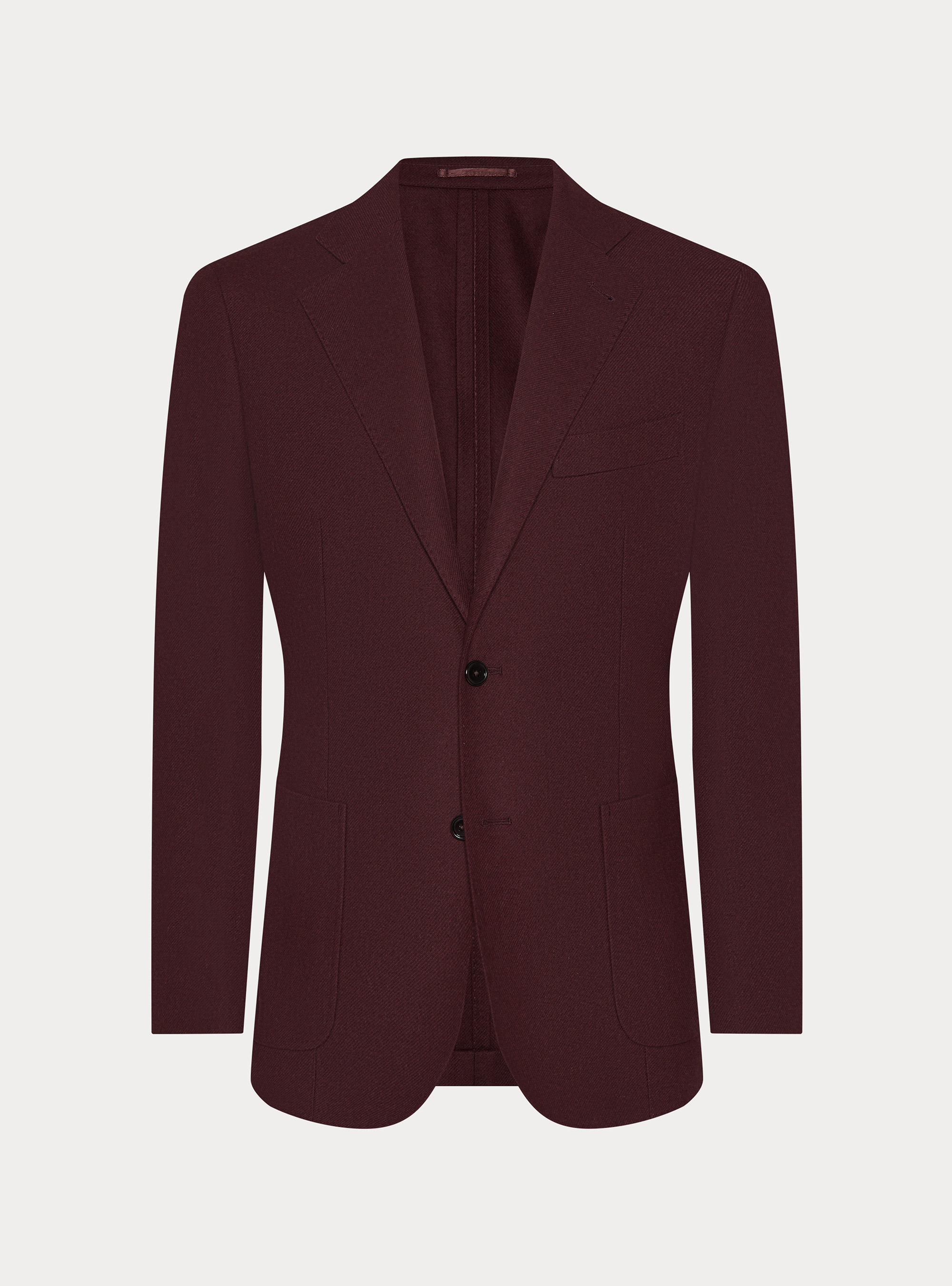 Wool blend flannel blazer, BORDEAUX 0331C