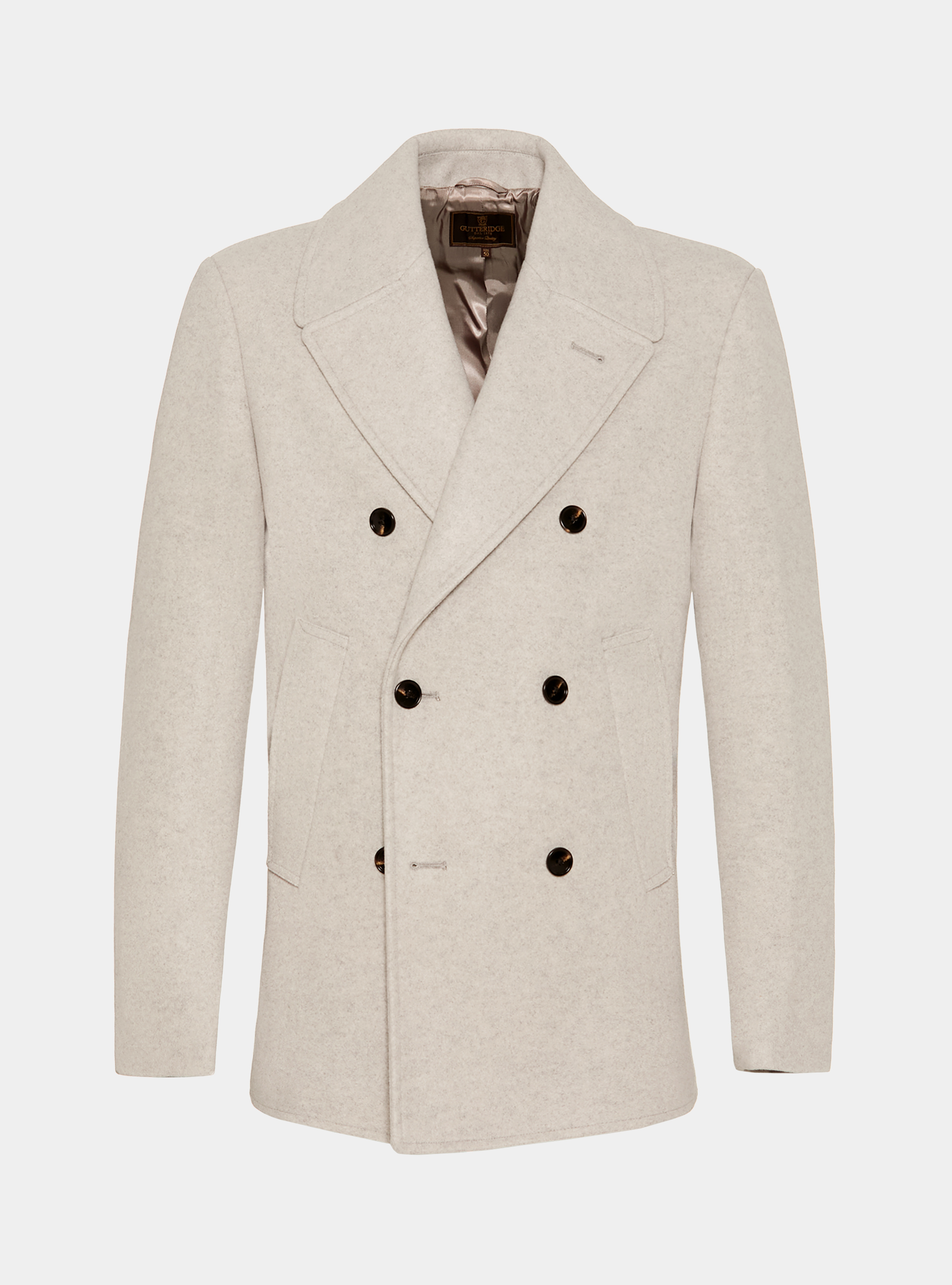 Peacoat tinta unita, ECRU