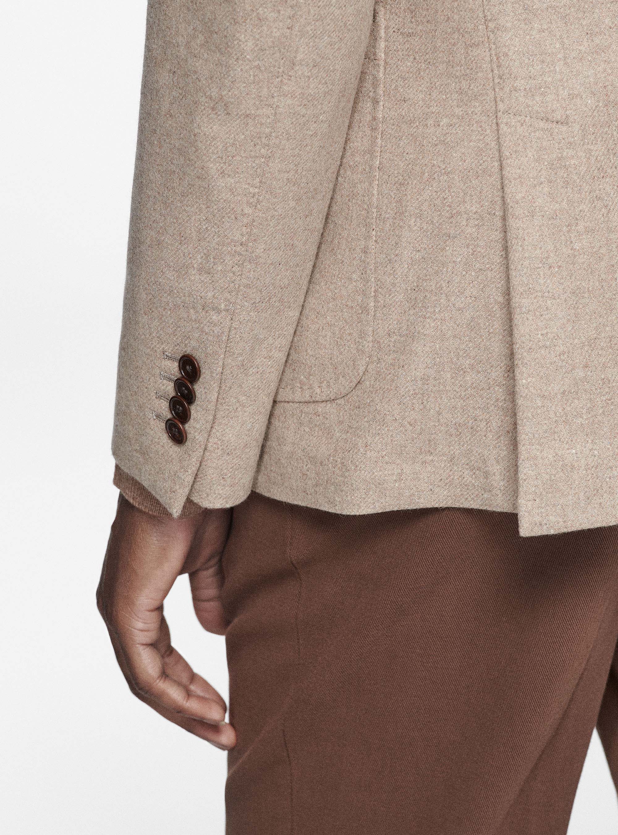 Giacca doppiopetto in flanella Duemilagori, SABBIA