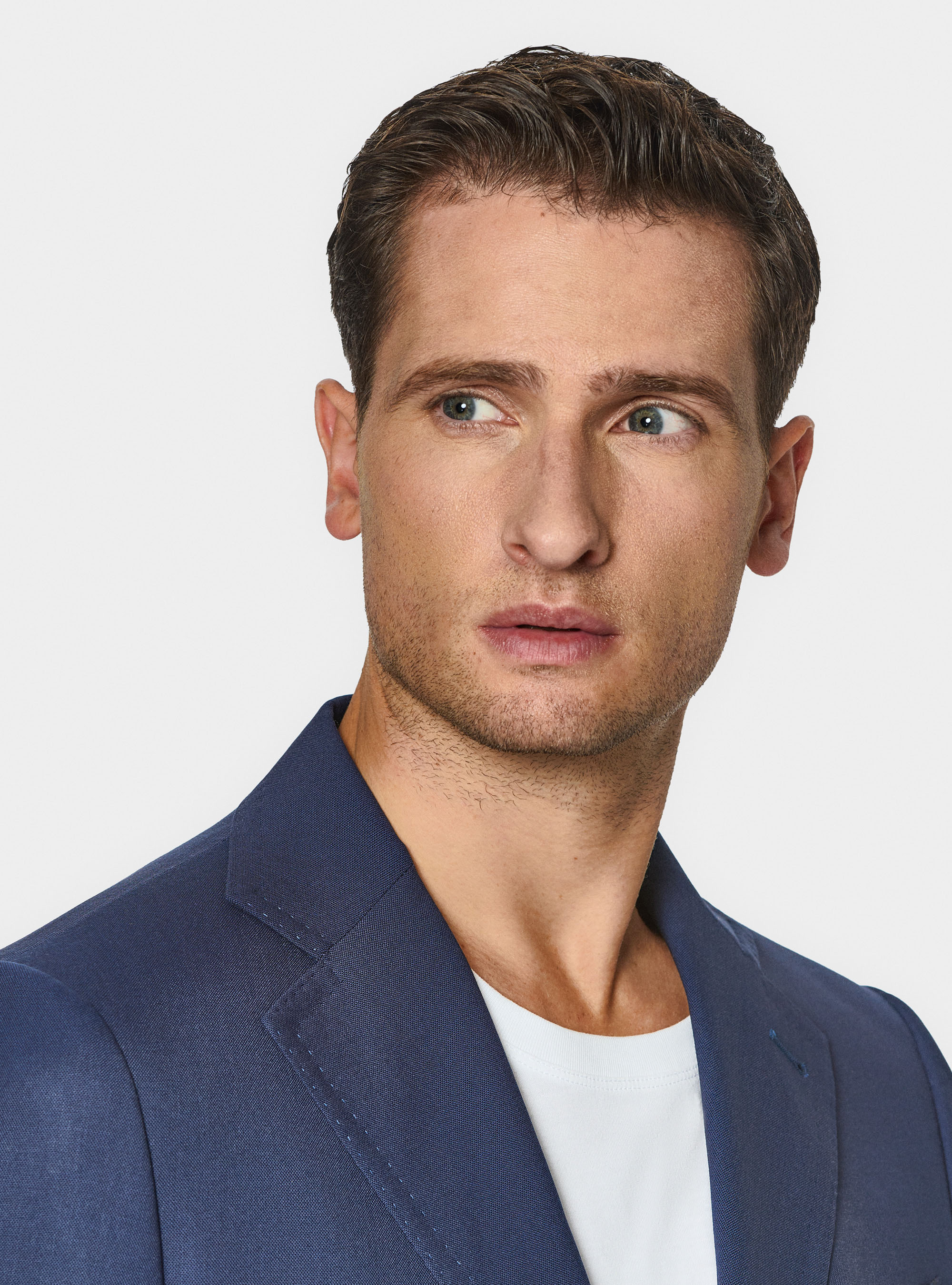 Giacca abito travel in pura lana Cerruti, BLU NAVY