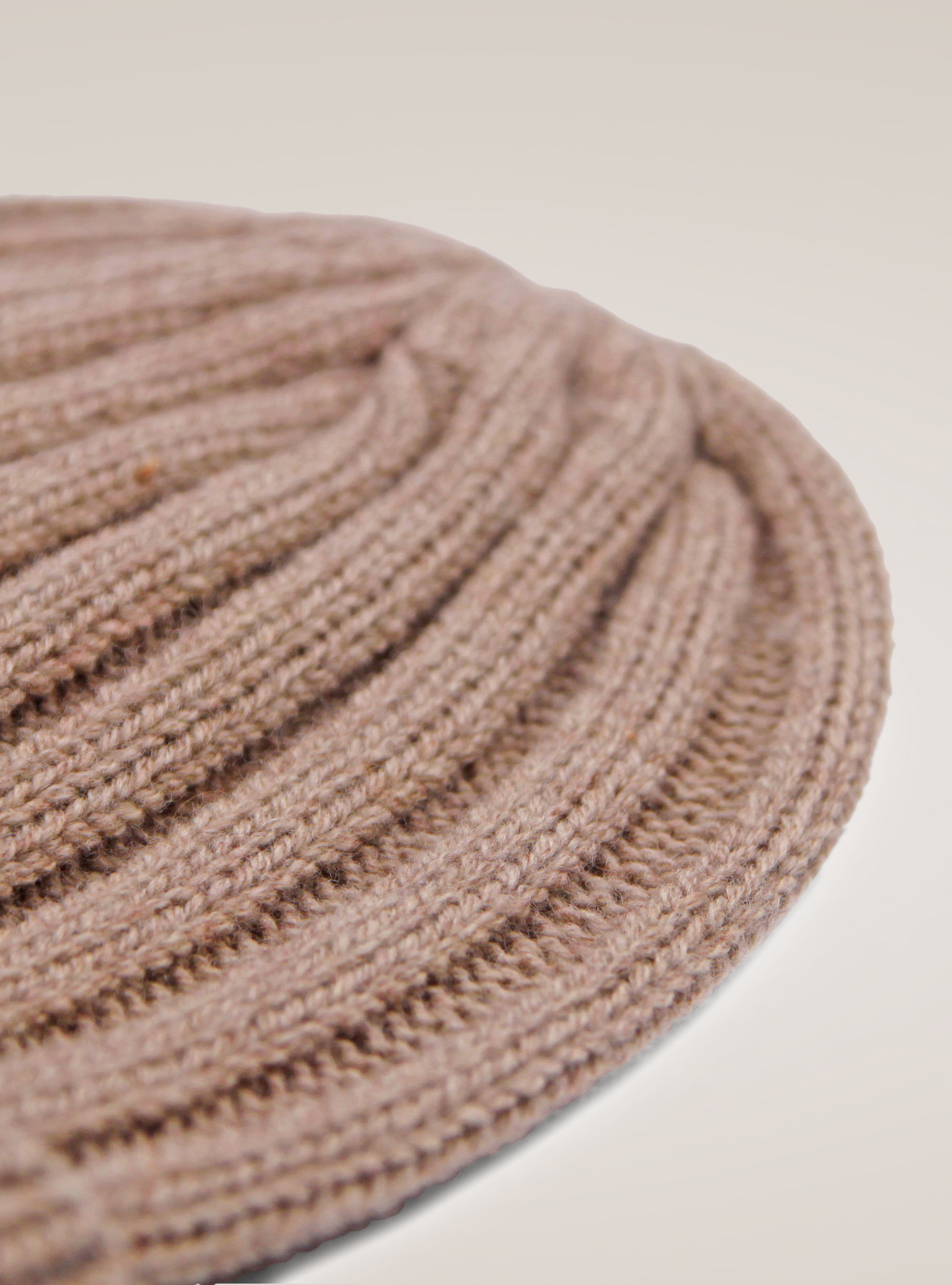 WOOL AND CASHMERE HAT, SAND