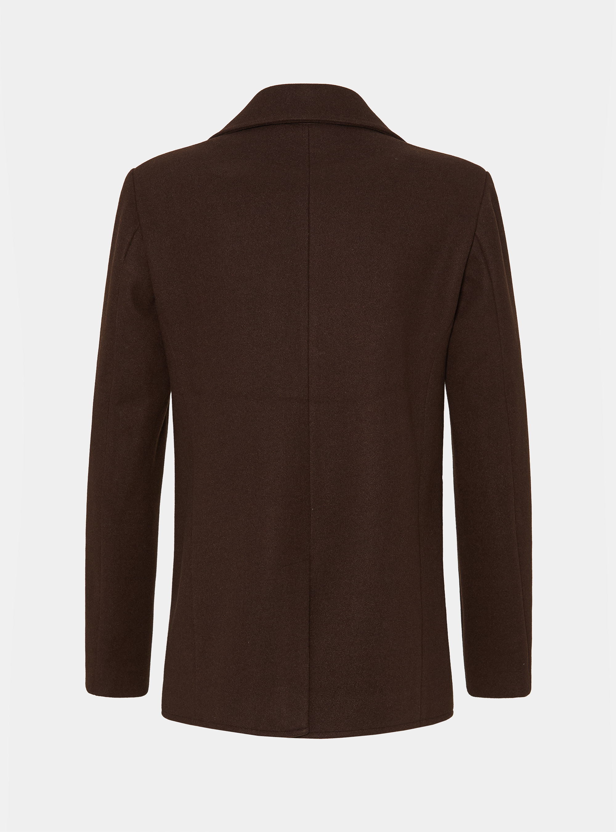 Peacoat tinta unita, MARRONE