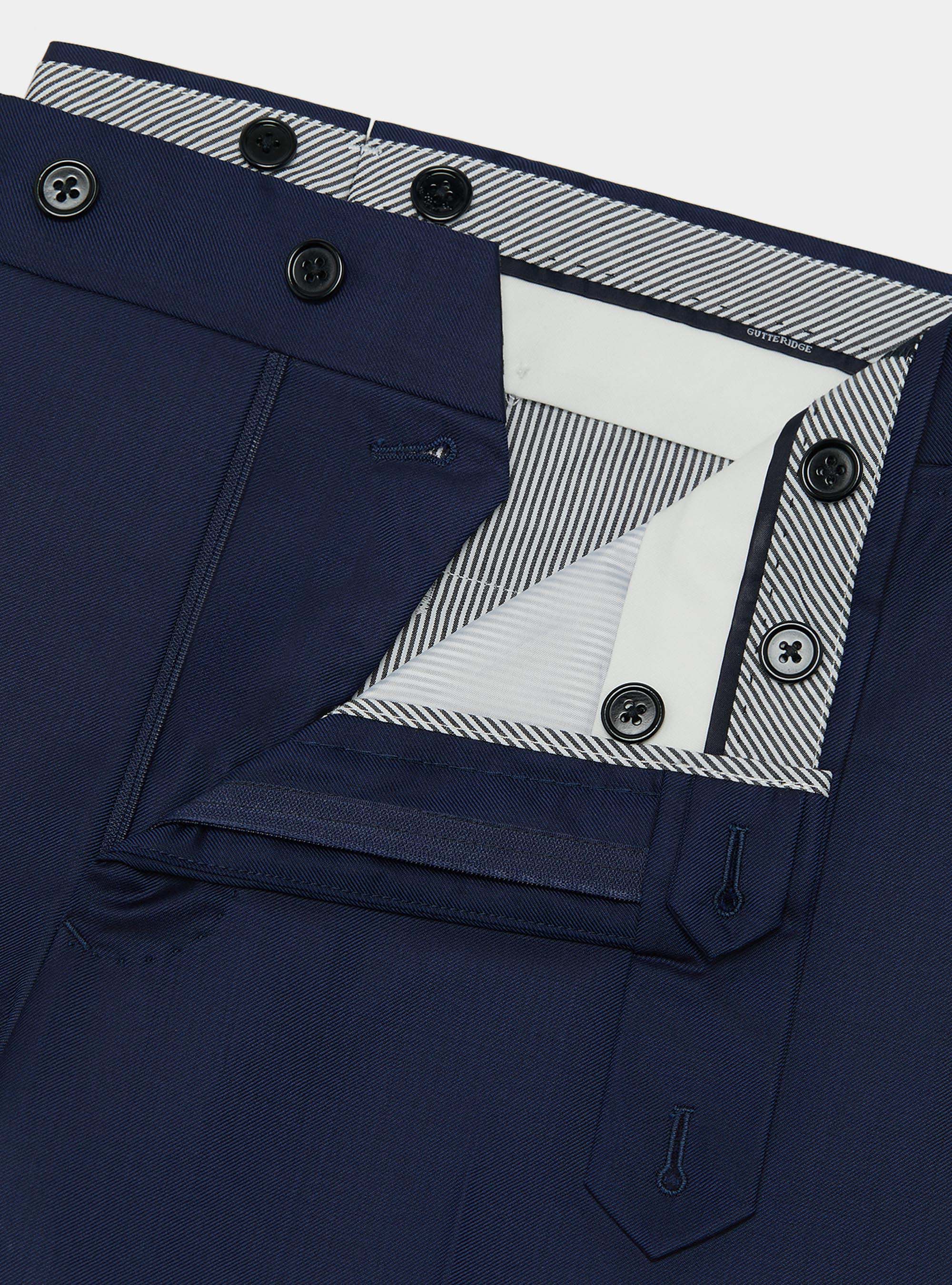 Pantaloni in pura lana superfine 110's, BASALTO