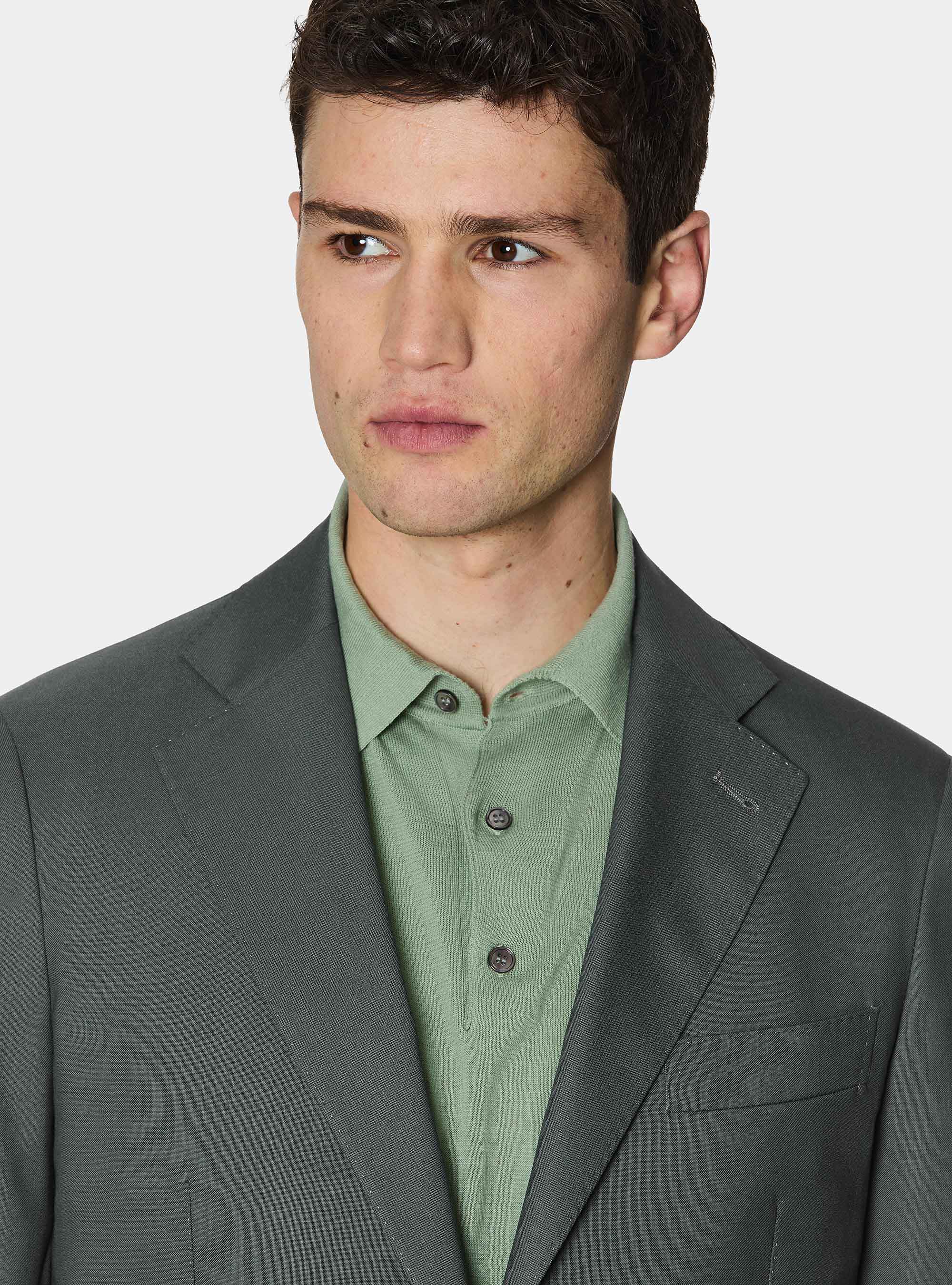 Vitale Barberis Canonico pure wool suit blazer, SALVIA 0602C