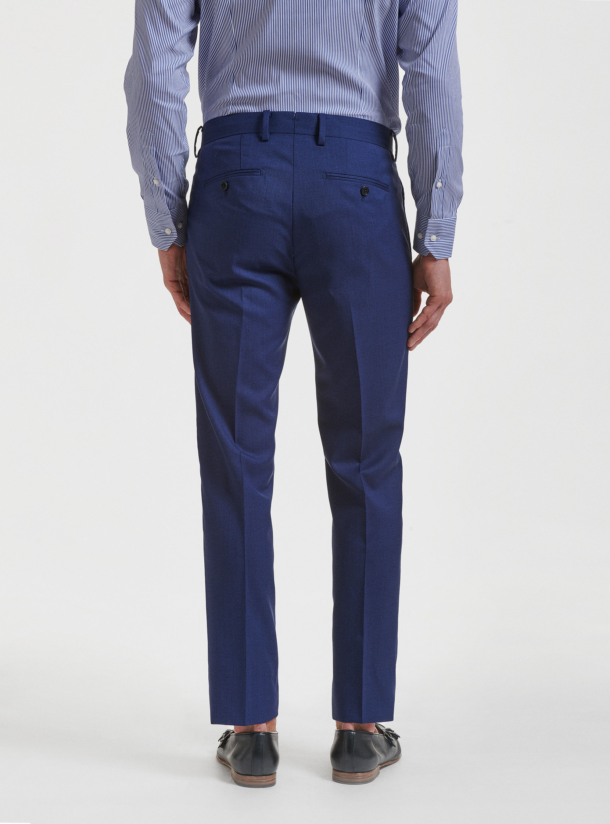 Pantaloni per abito in pura lana Vitale Barberis Canonico, BLU