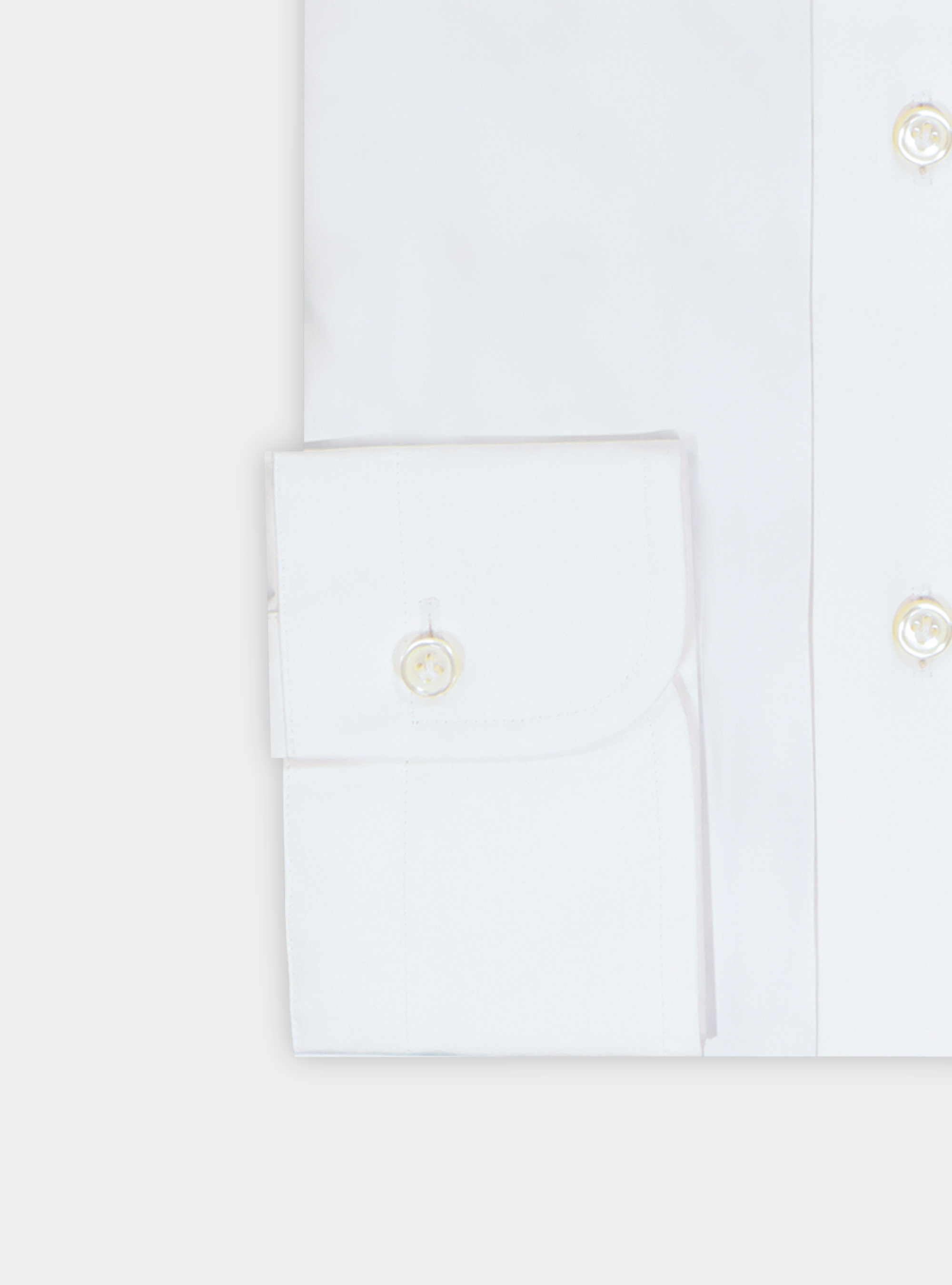 Camicia collo semiaperto di mussola, BIANCO