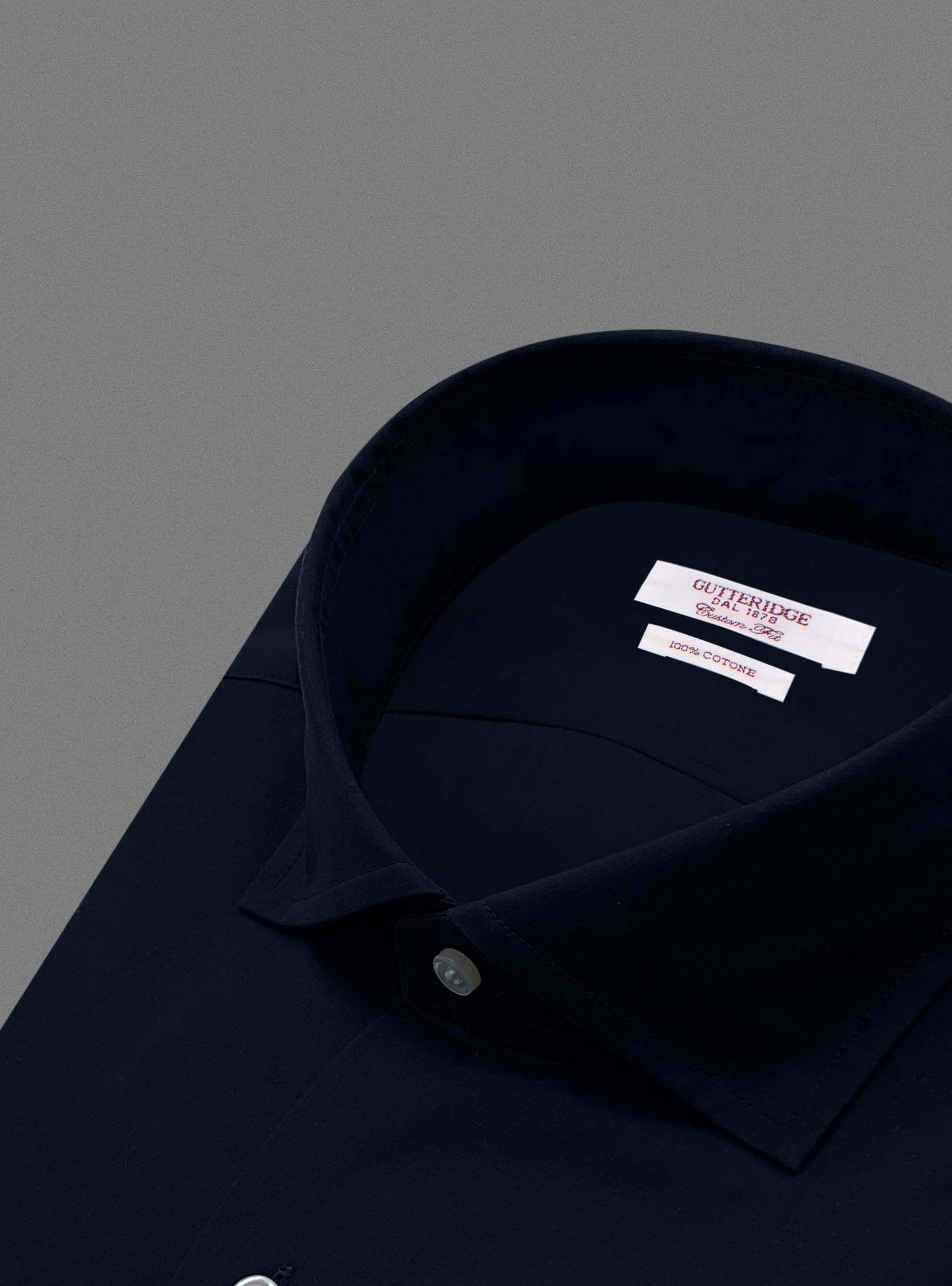 Camicia in popeline di cotone, BLU NAVY