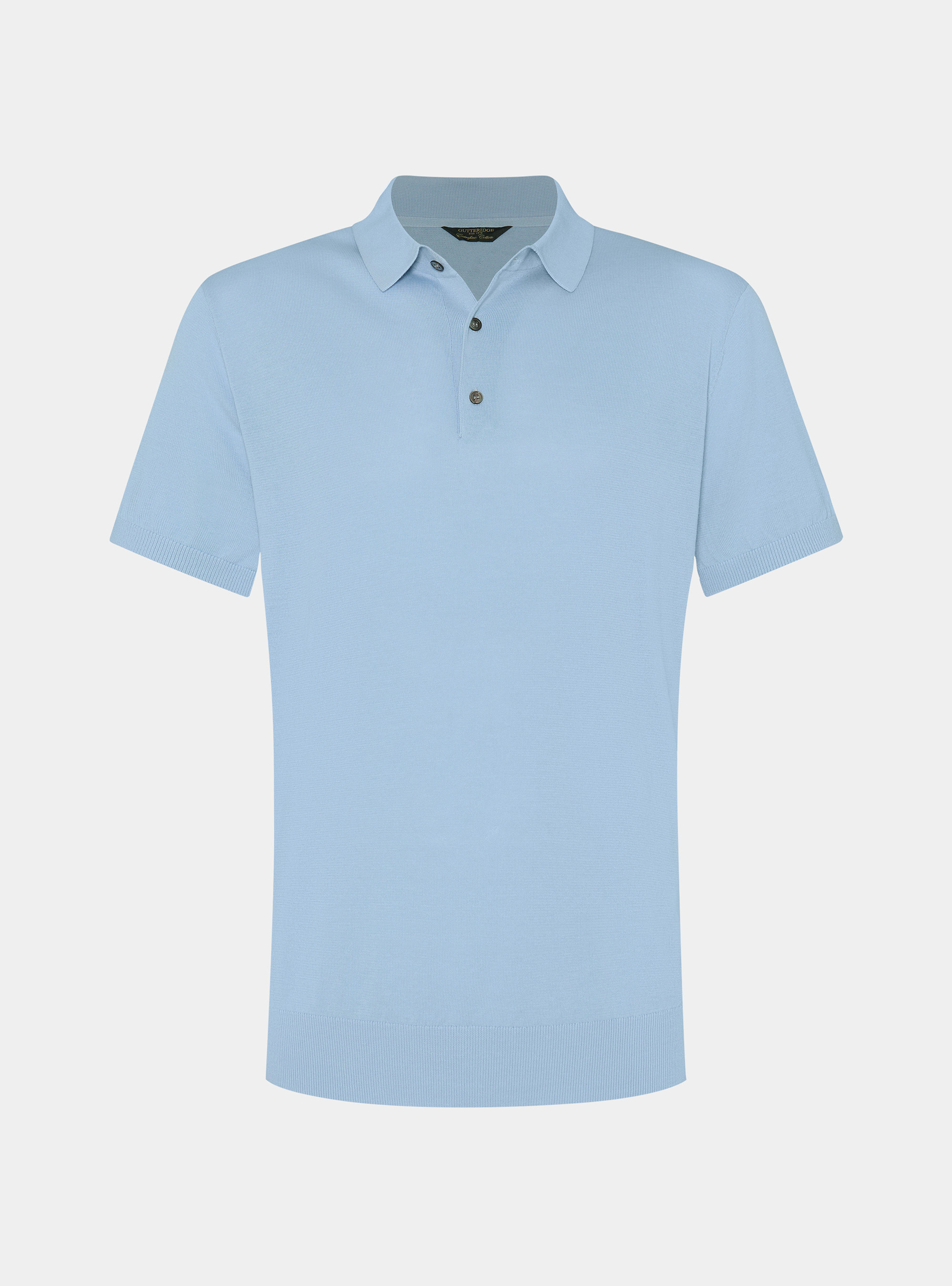 Polo in maglia in cotone m/c, 0266C AZZURRO