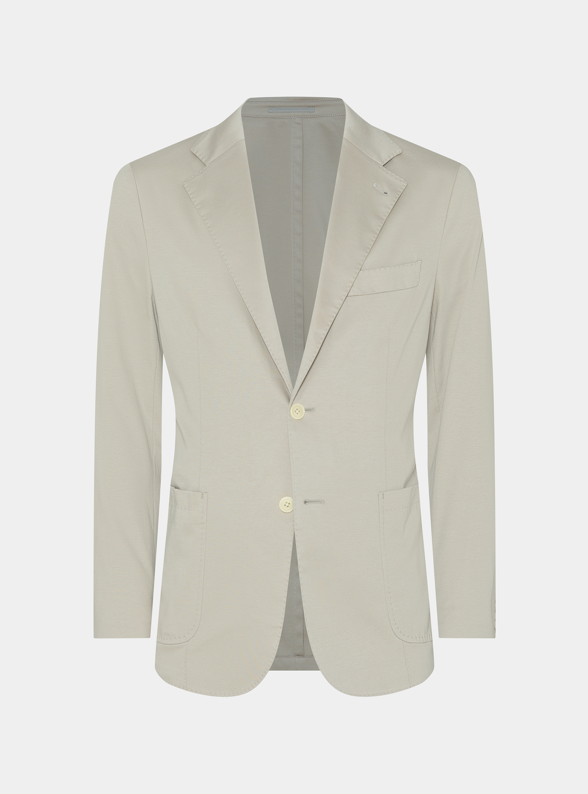 Technical cotton jersey blazer, ECRU