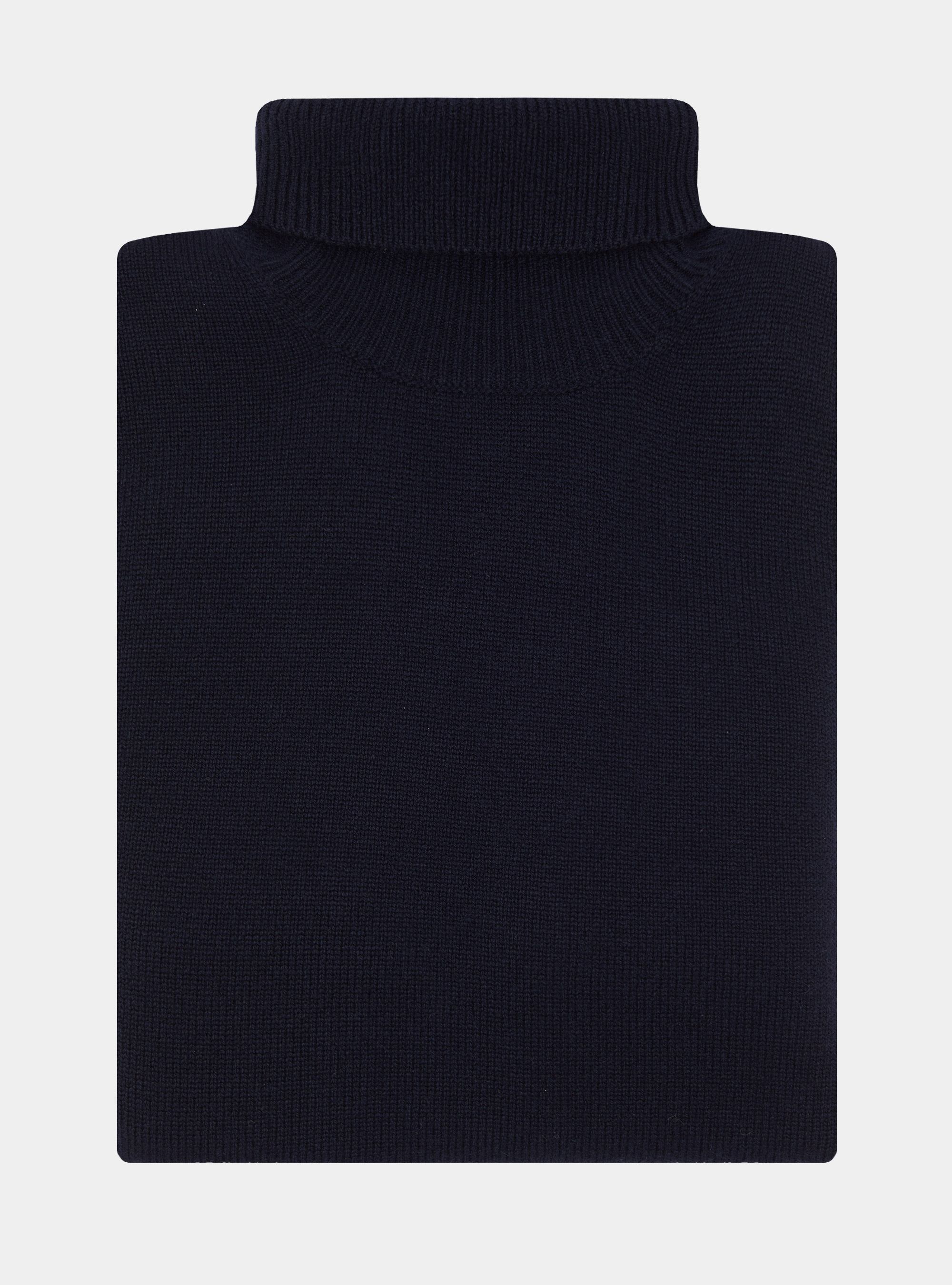 Punto de cuello alto en lana merino, AZUL MARINO