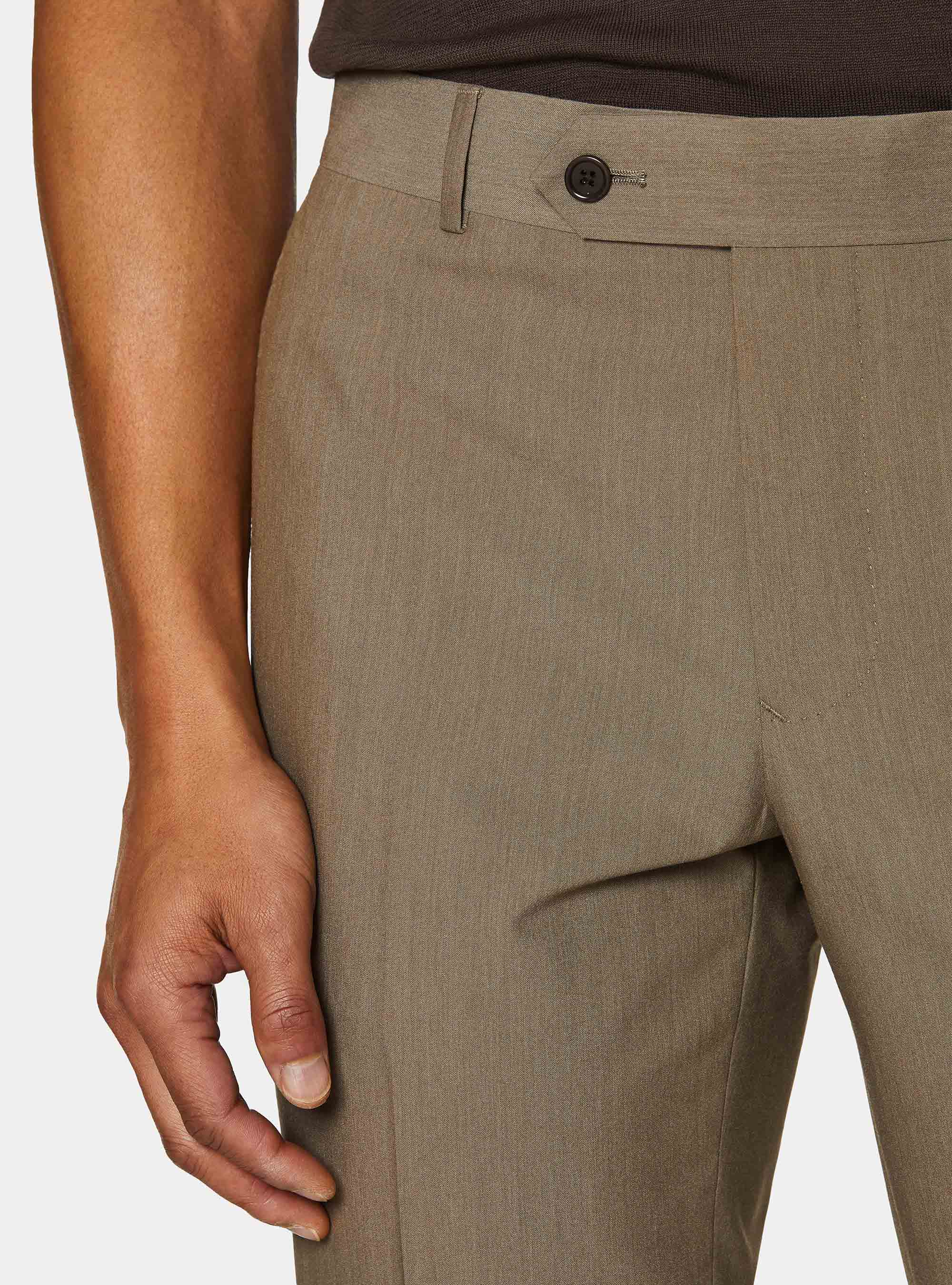 Slim-fit suit trousers, MUD