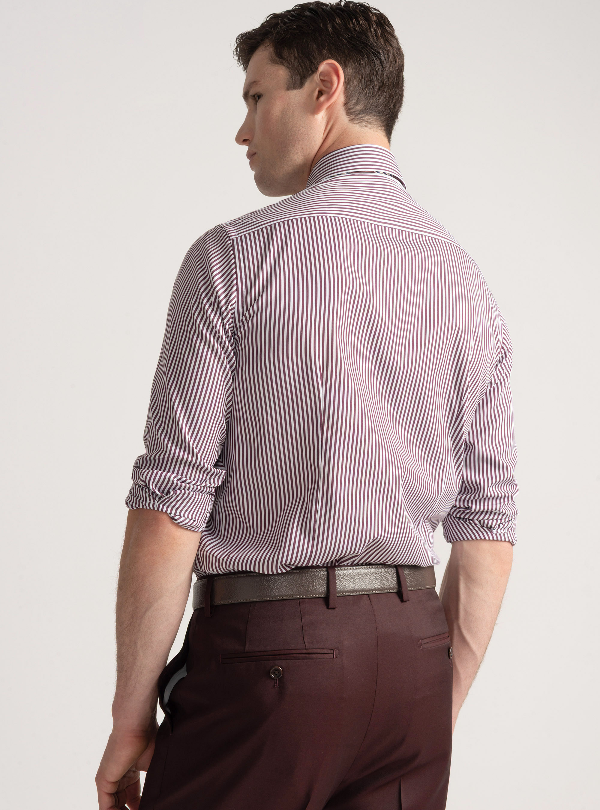 Camisa de popelina de algodón a rayas, VINACCIA 0401C