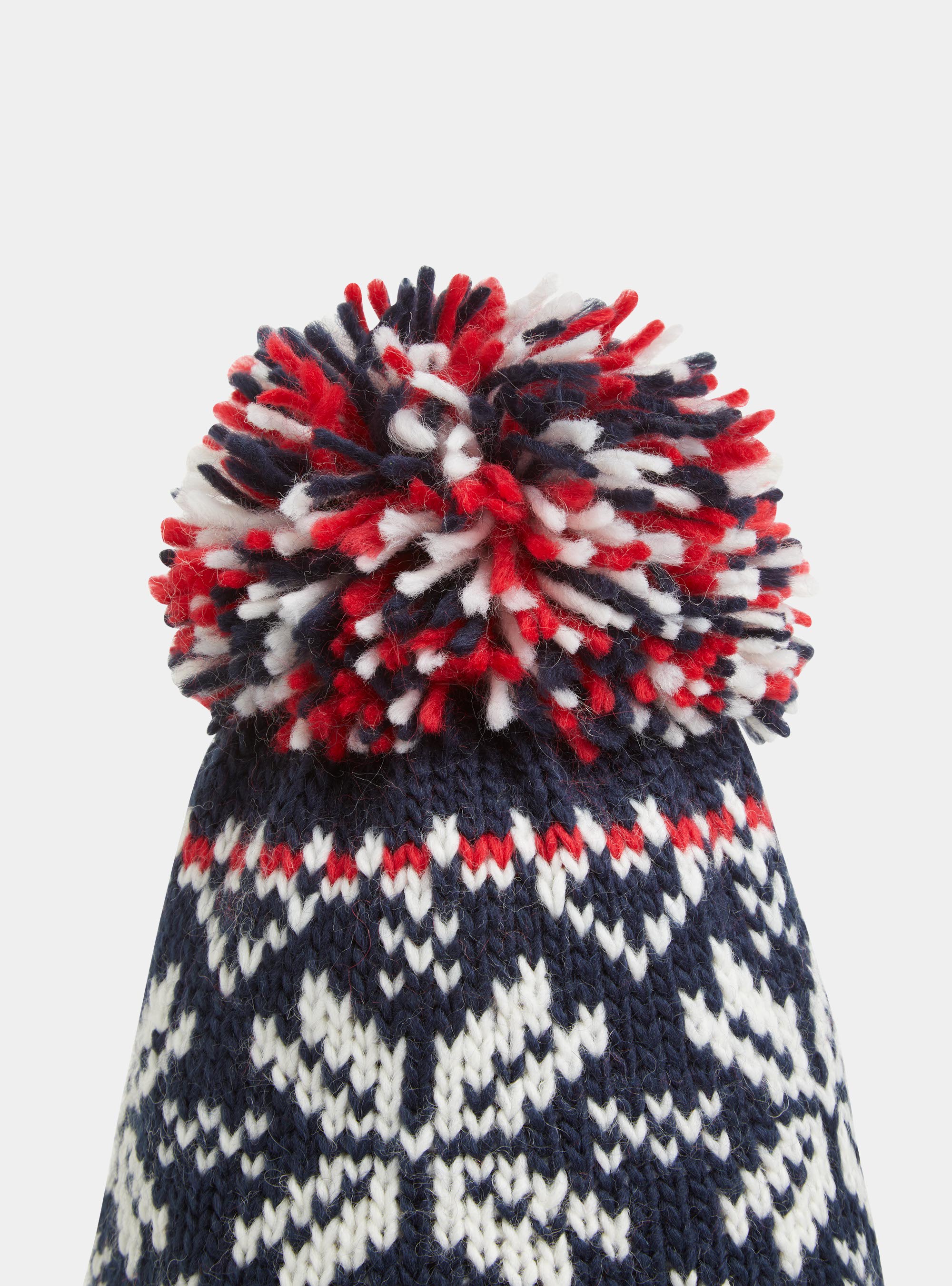 Cappello di natale con pompon, BLU NAVY