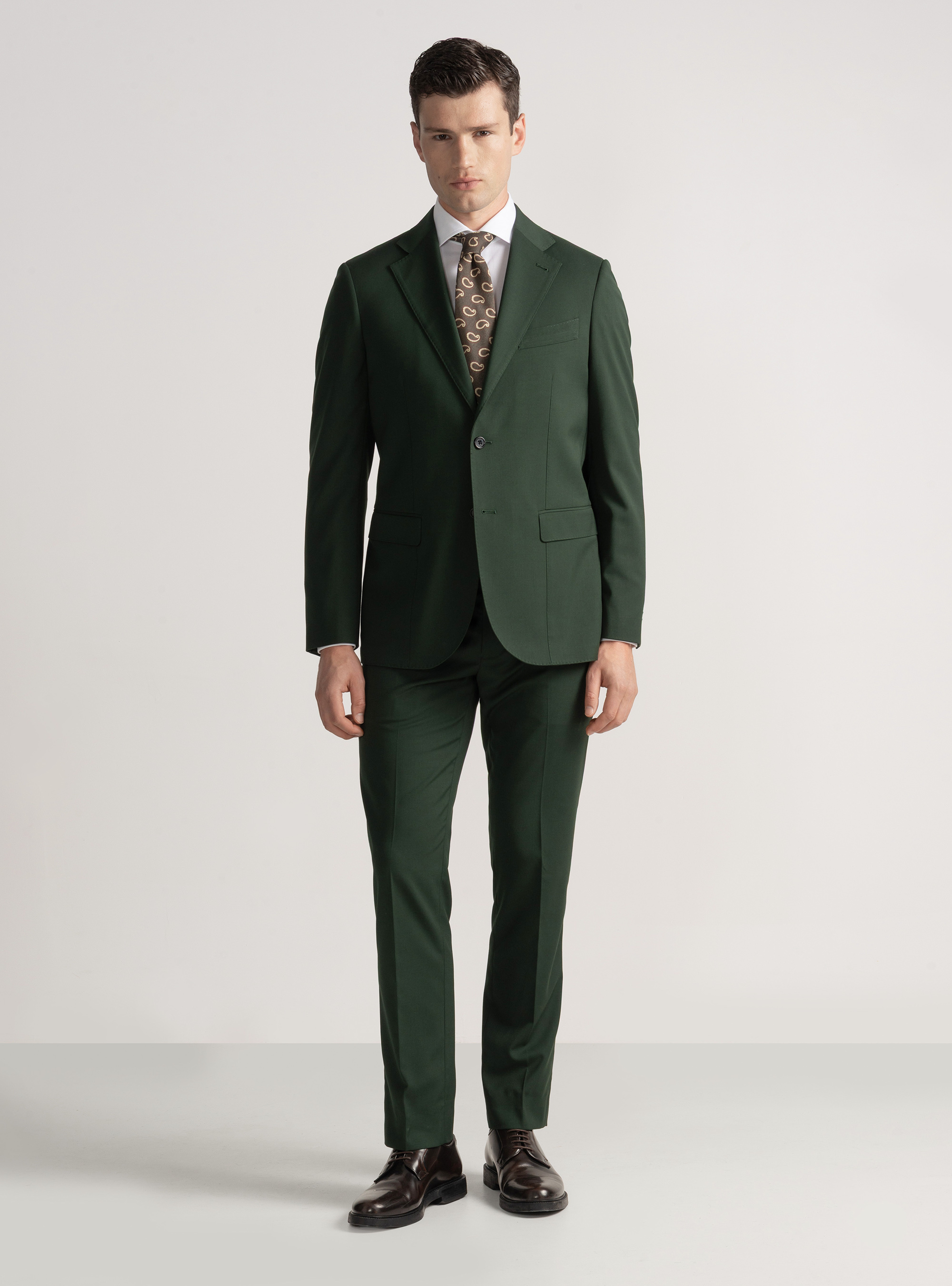 Pantaloni per abito slim fit, VERDE