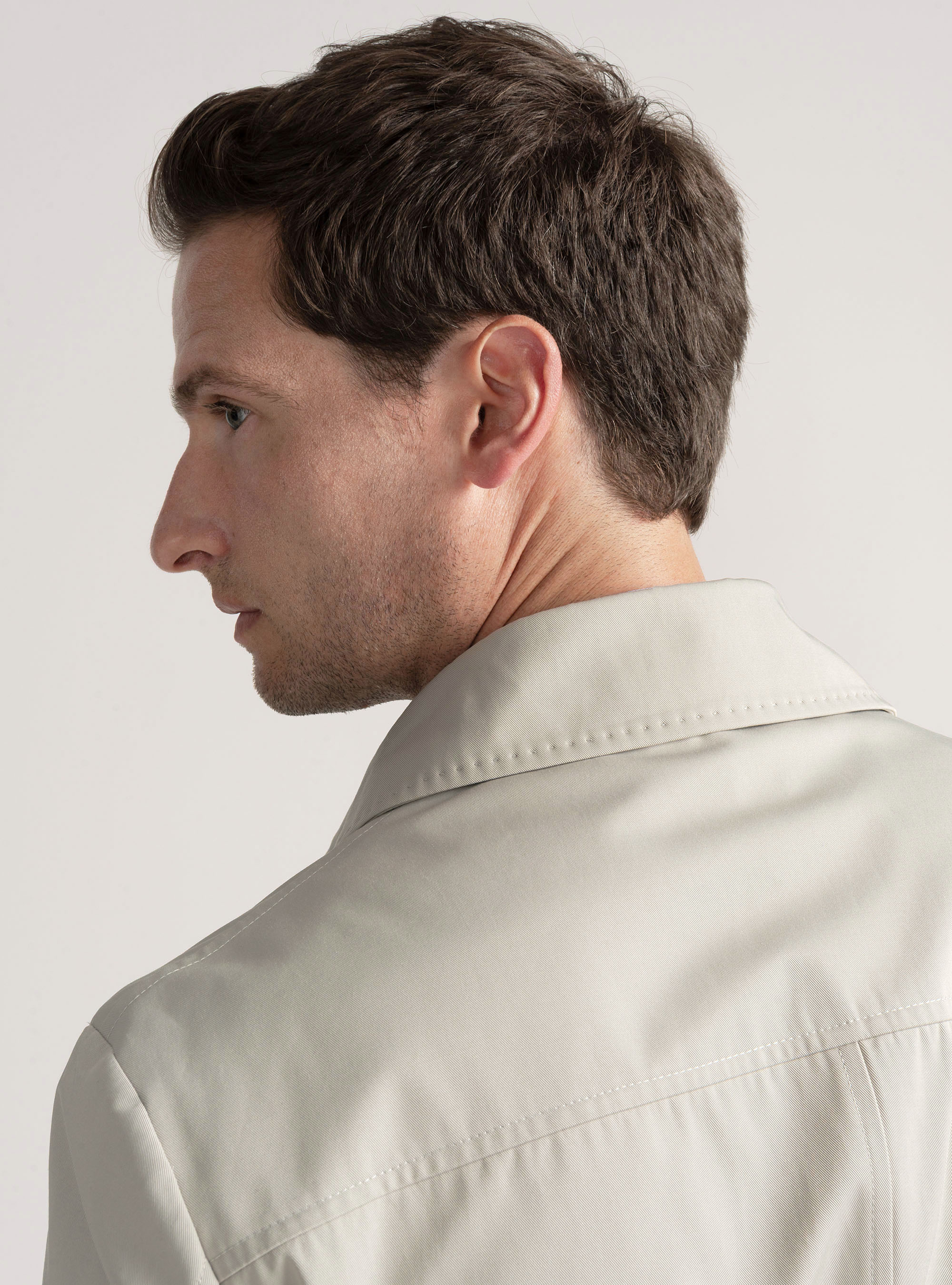 Trench de sarga de algodón, CRUDO