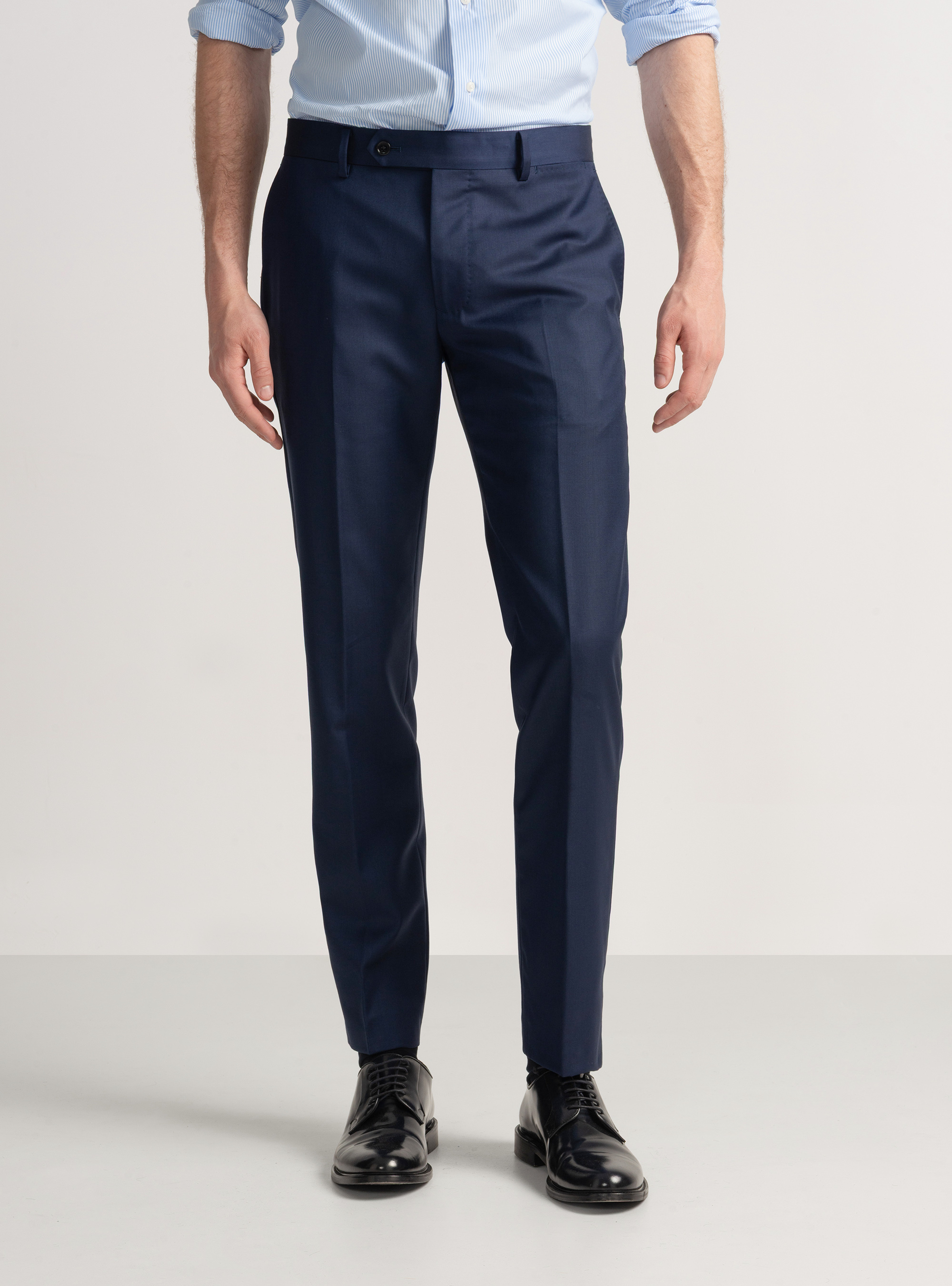 Pantalones de traje de pura lana Vitale Barberis Canonico, PETROLEO