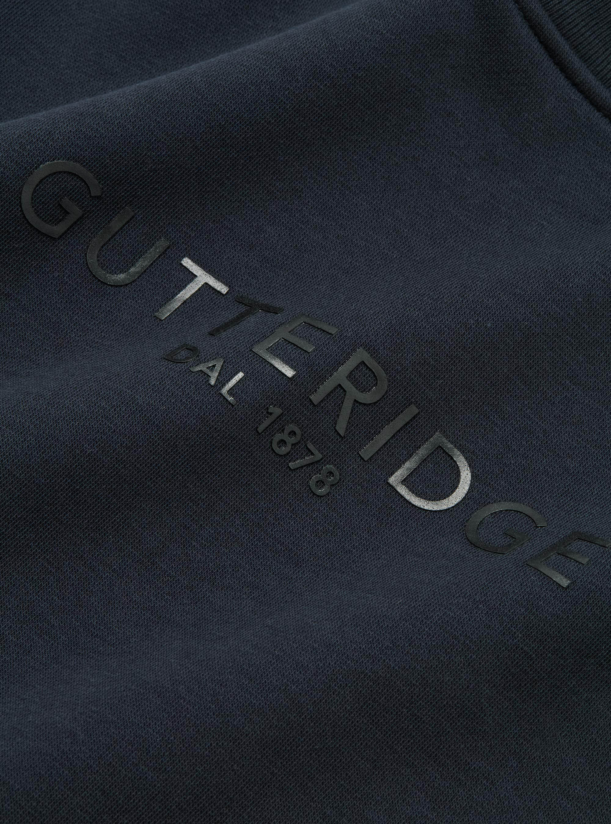 Sudadera de cuello redondo con logotipo, AZUL MARINO